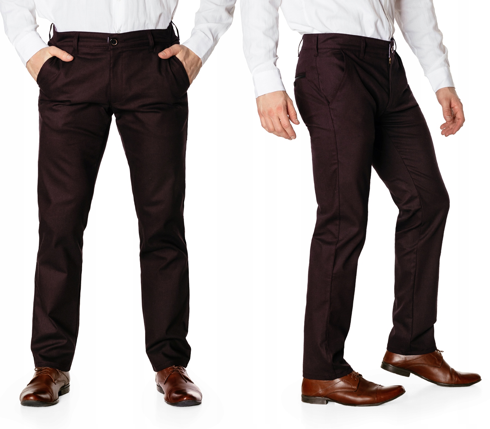 Elegantní pánské bavlněné kalhoty Chinosy Hunter 410/12 W43 L36