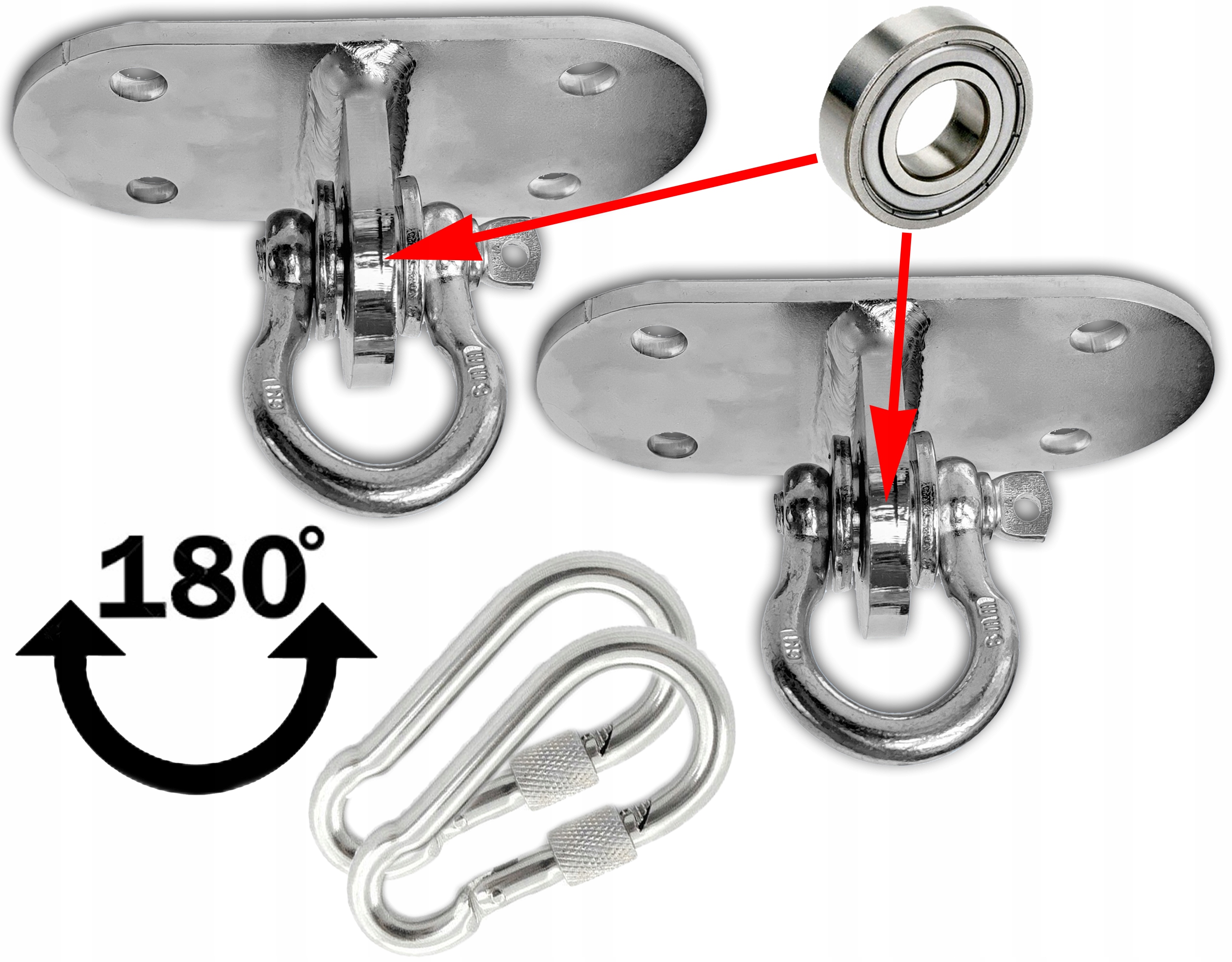 Mocowania huśtawki z szeklą Detal2M Ocynkowane 2x.