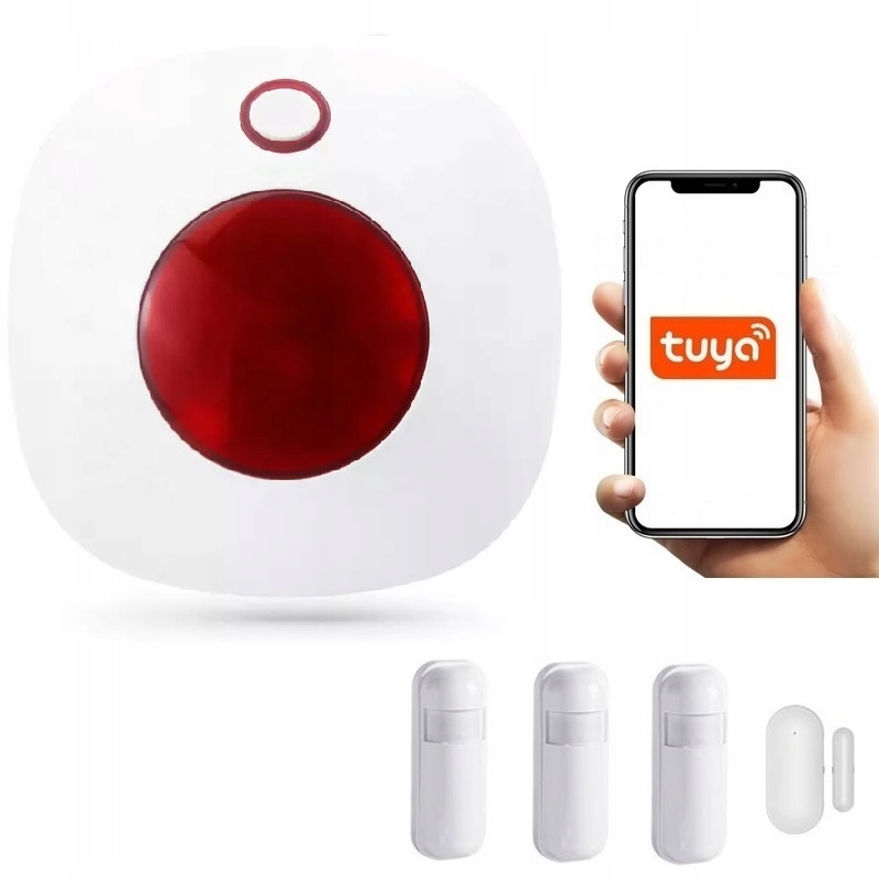 Bezdrôtová Siréna Alarm 110DB WiFi Tuya 3xPIR