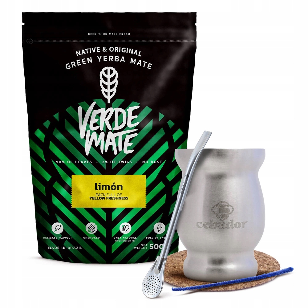 Sada Na Start Yerba Mate Verde Mate Green Limon TermoMate 500 g 0,5 kg