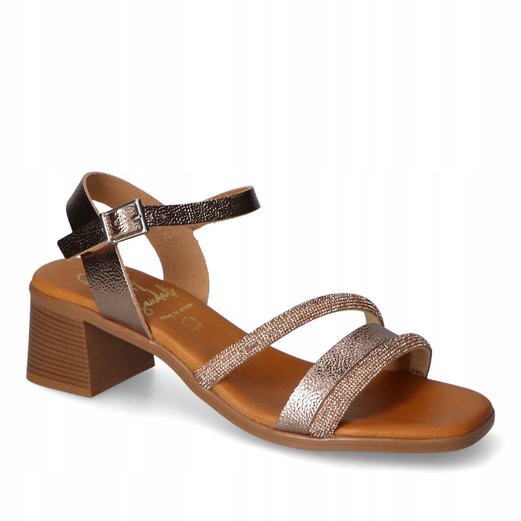 Dámské sandály Oh my Sandals Hnědozlaté Lico Kožené 36