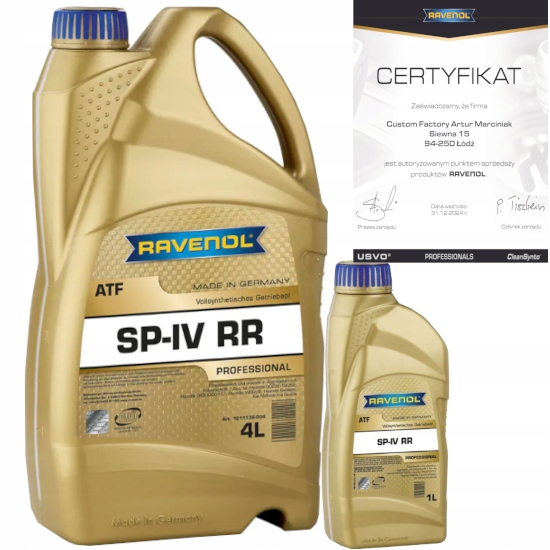 RAVENOL ATF SP-IV RR 5L - OLEJ PRZEKŁADNIOWY HYUNDAI KIA 8 BIEGÓW