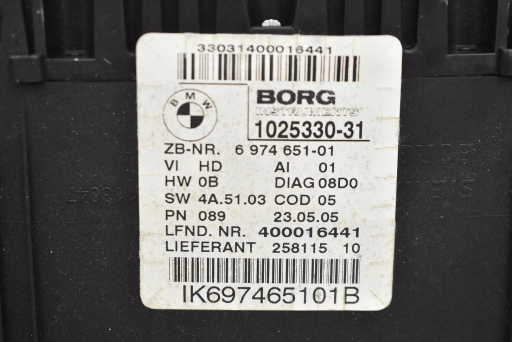 dials dials EU 1025330-31 BMW E90 E91 2.0i 150 KM 04-10