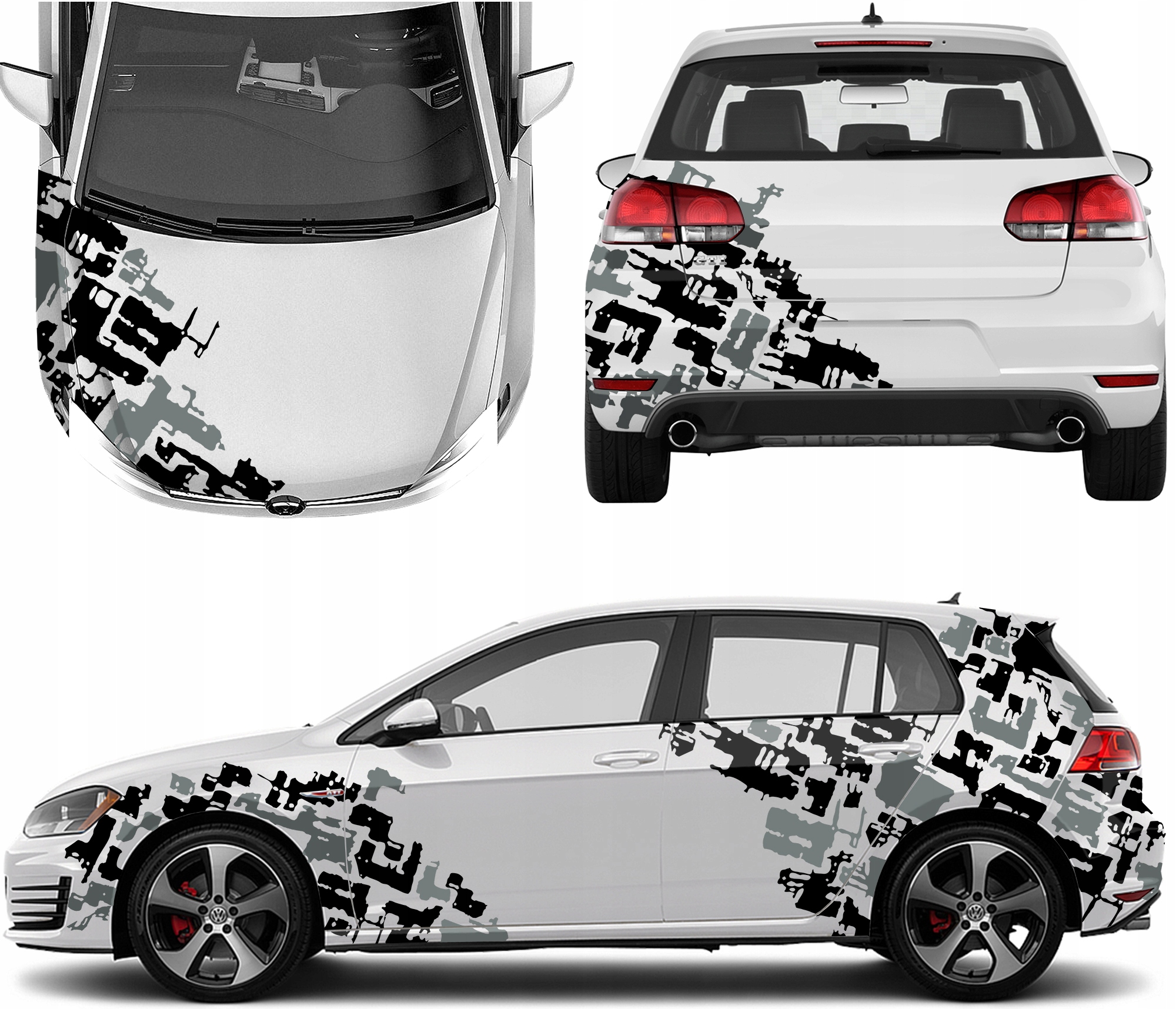 Nálepky Na Auto Abstrakcia Moro Camo 44x540 cm