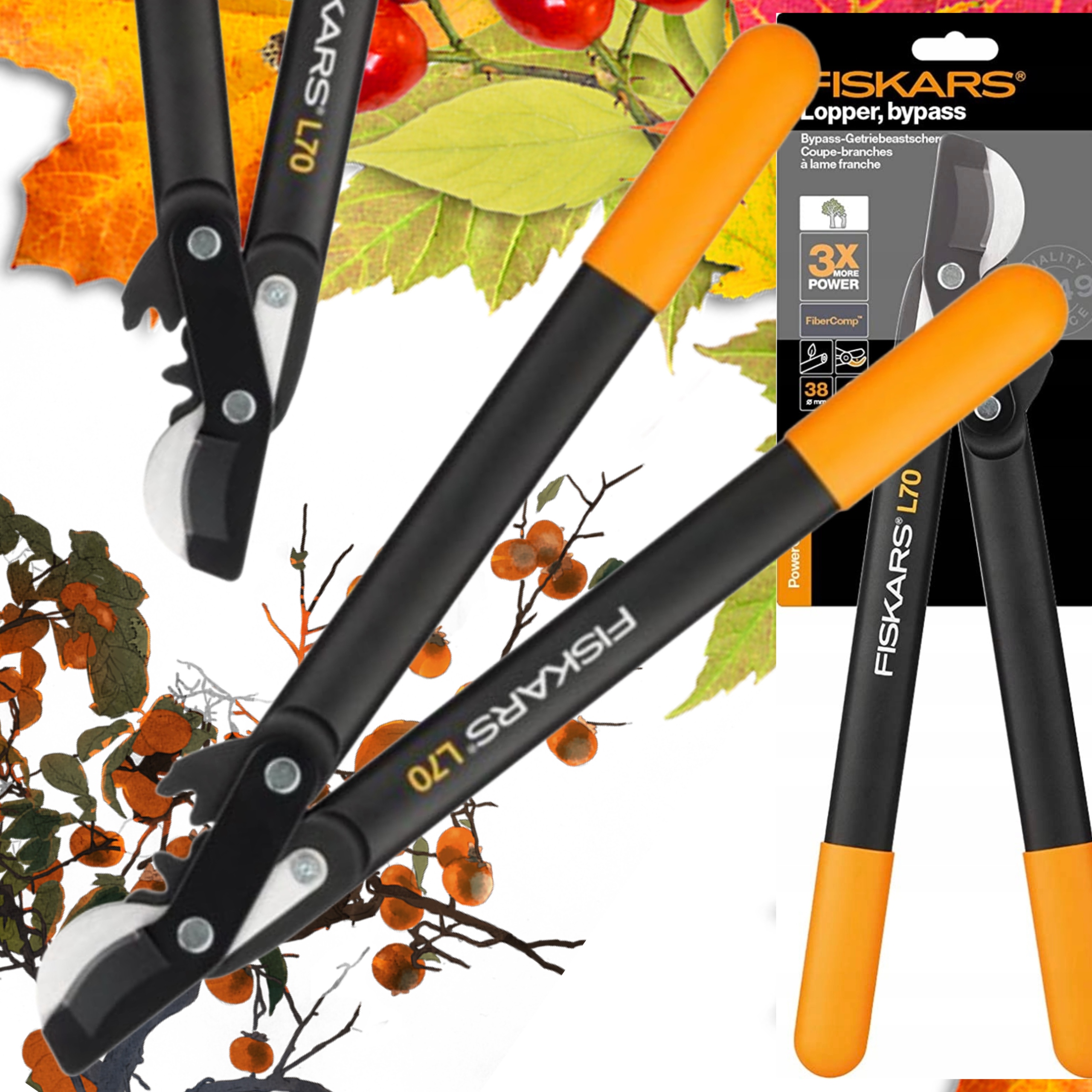Fiskars Dvouruční Nůžky Na Větve Stromu Zahradní nůžky Ostré L70 Silné