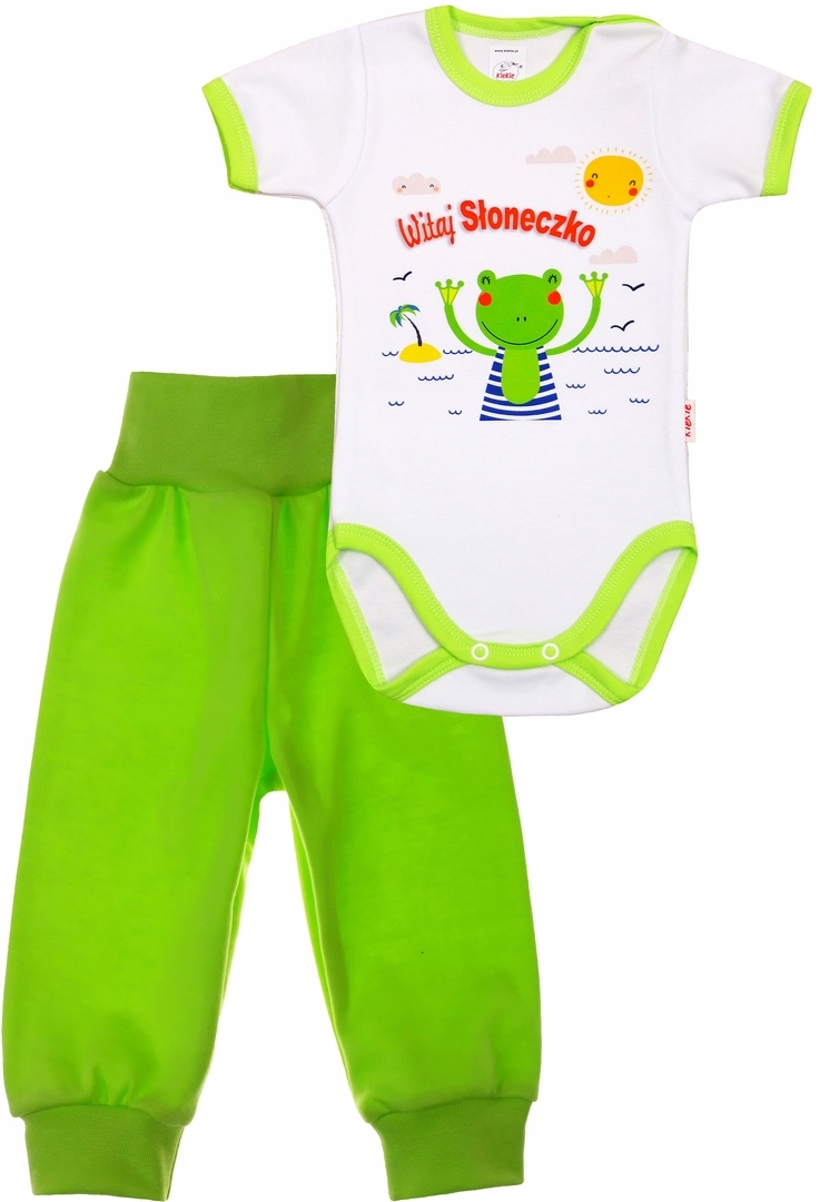 

Komplet Body Kr Nadruk Żabka Spodenki 68 Klekle