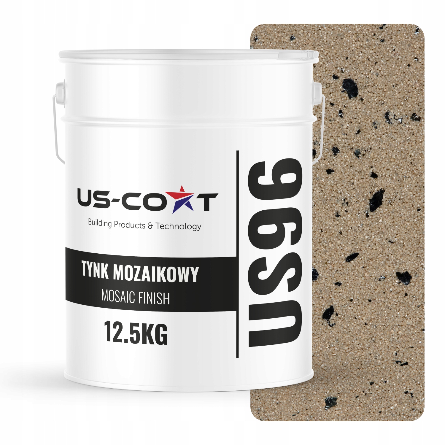 Mozaiková Omietka Mozaika 12,5 Kg Svetlohnedá S Čiernou Sľudou M92 Ozdobná