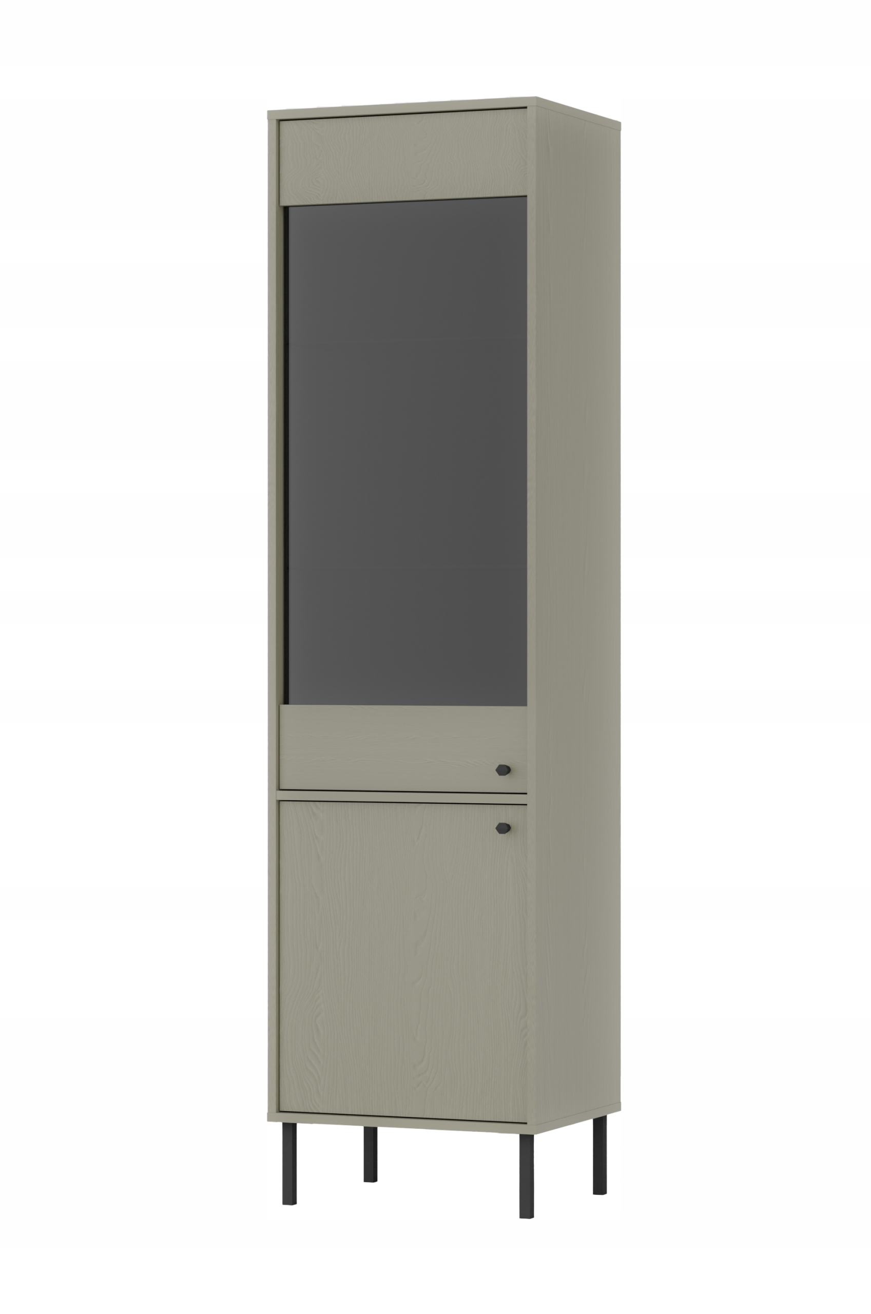 Elegantní moderní vitrína Oslo s vysokými nohami do obývacího pokoje