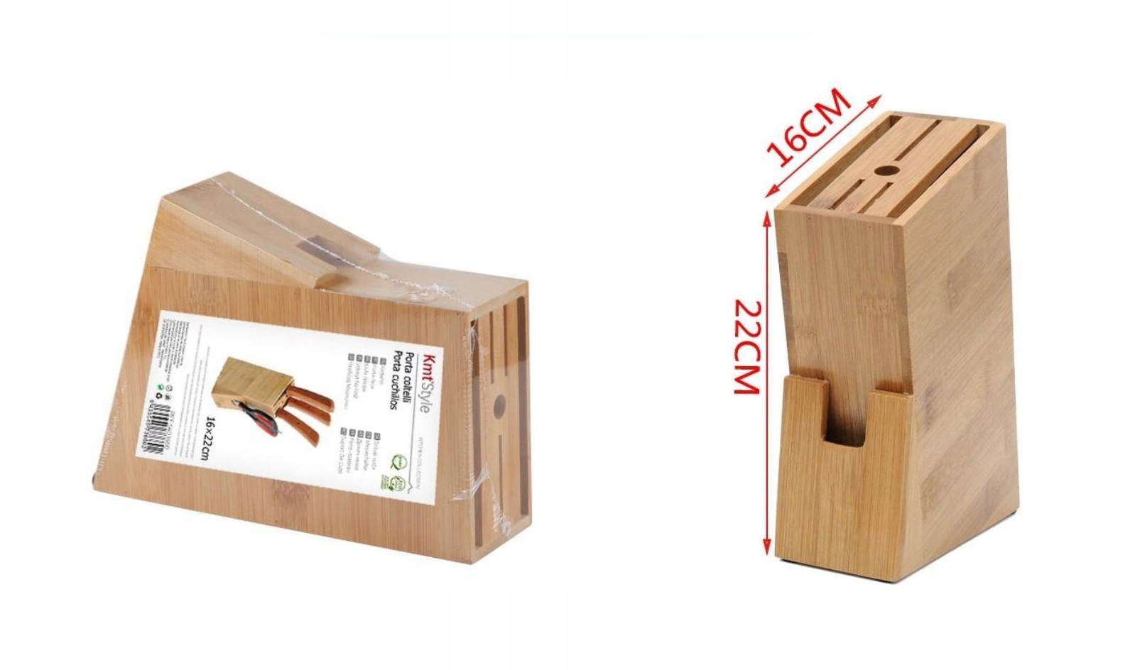 

Bambusowy Stojak Na Noże Nóż Blok Drewniany 22cm