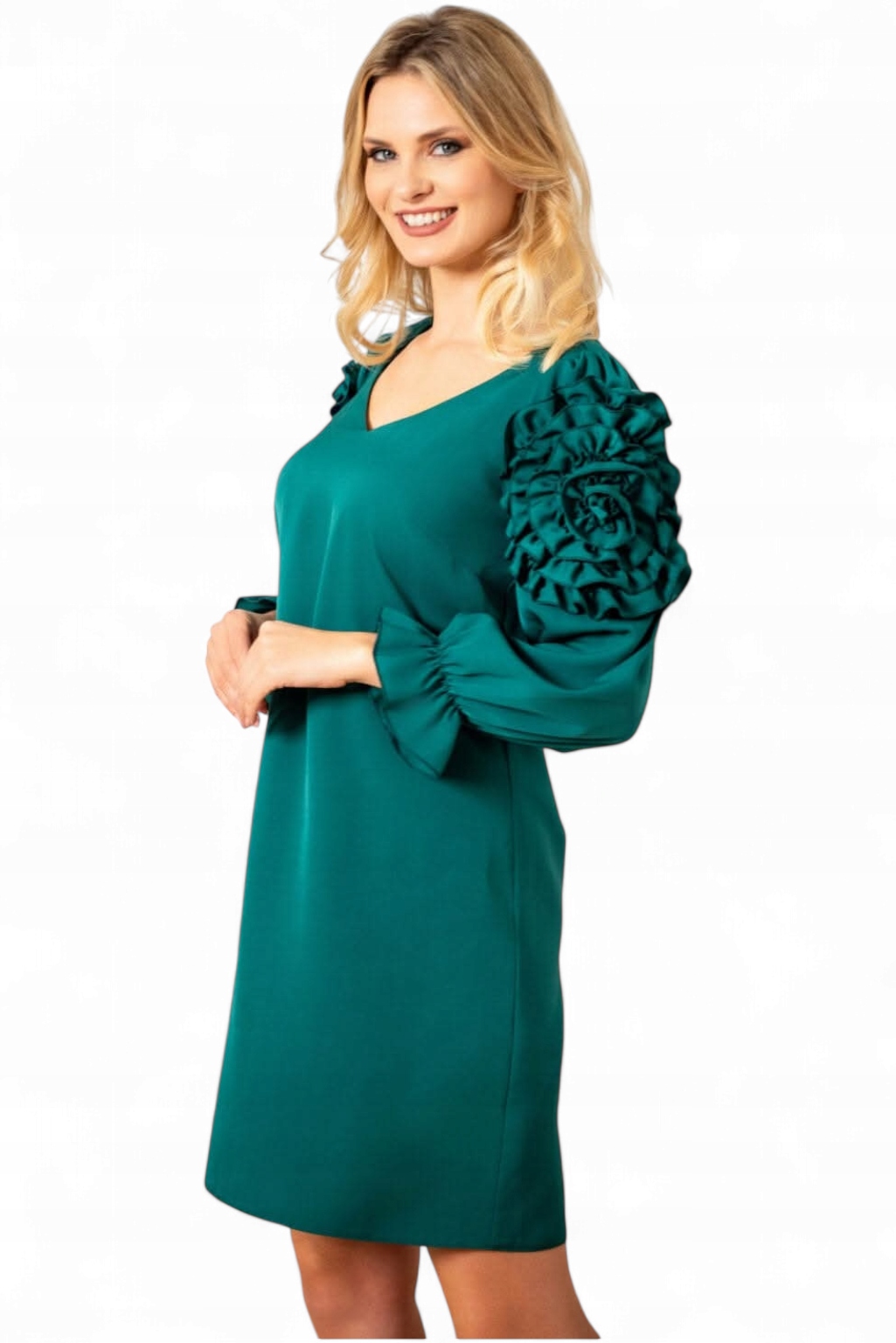 Rozšířená elegantní šaty sukně plus size velikost 46 zelená