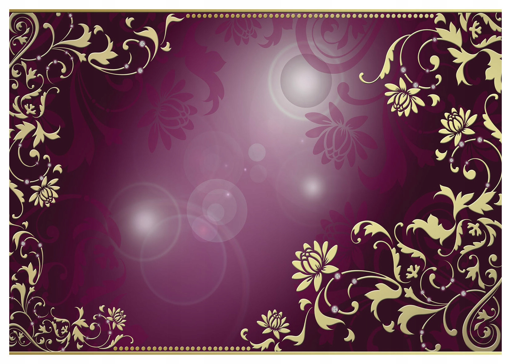 Fototapeta Zlato a purpurový kvetinový ornament 416x254 Elegancia Luxus lepidlo