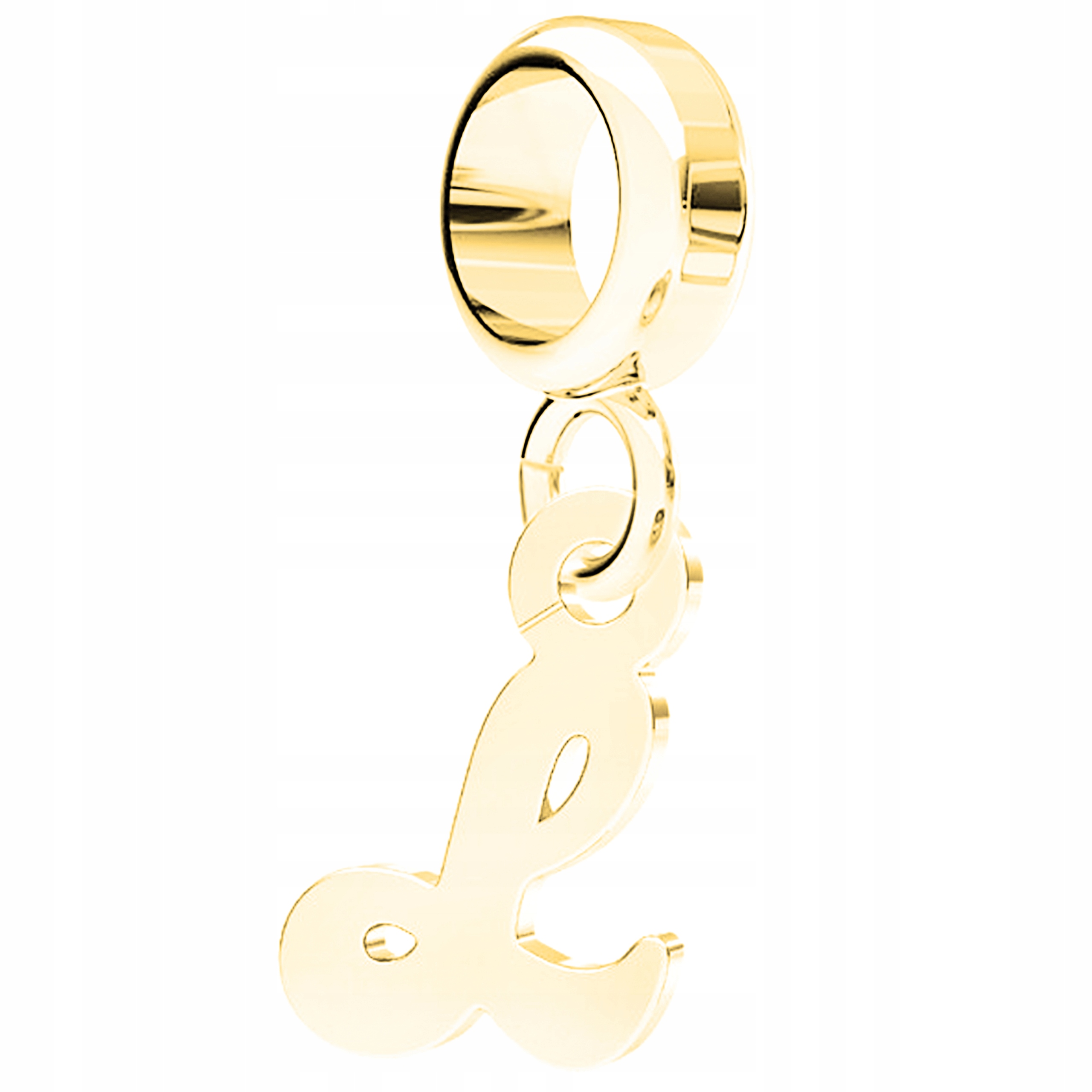 

Charms złoty Literka L srebro 925