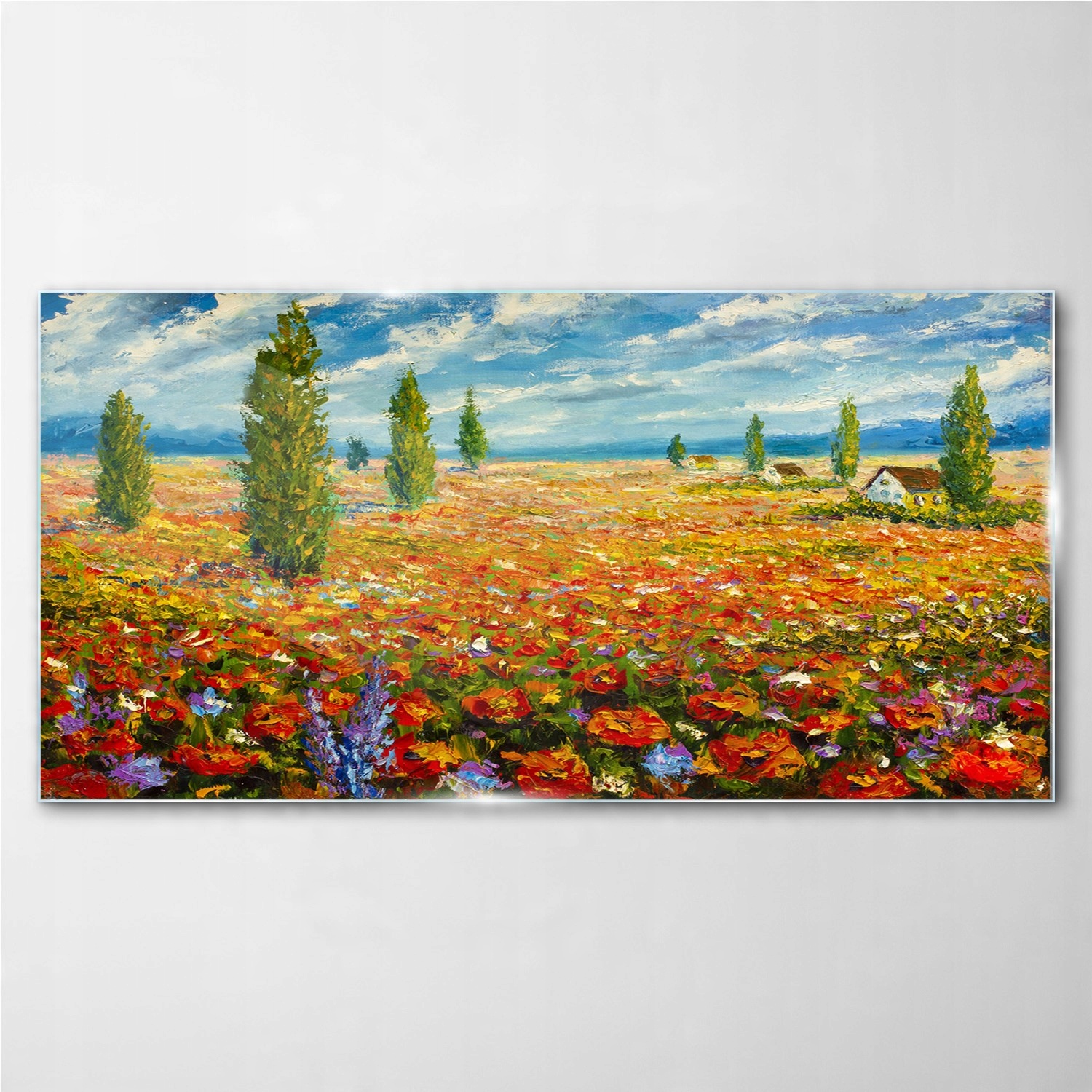 

Foto-obraz szklany na ścianę Pole kwiaty 140x70