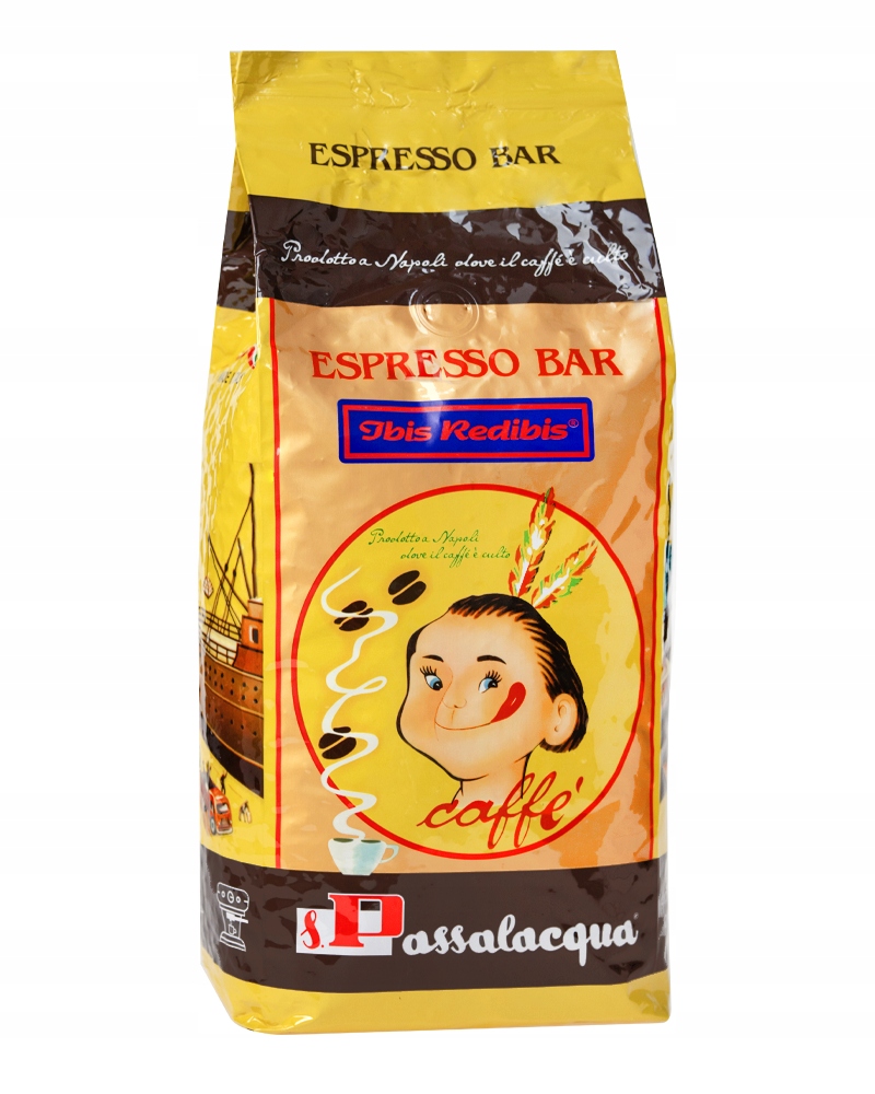 Levně Káva zrnková Passalacqua Ibis Redibis 1 kg chuť jako z Neapole Dárek