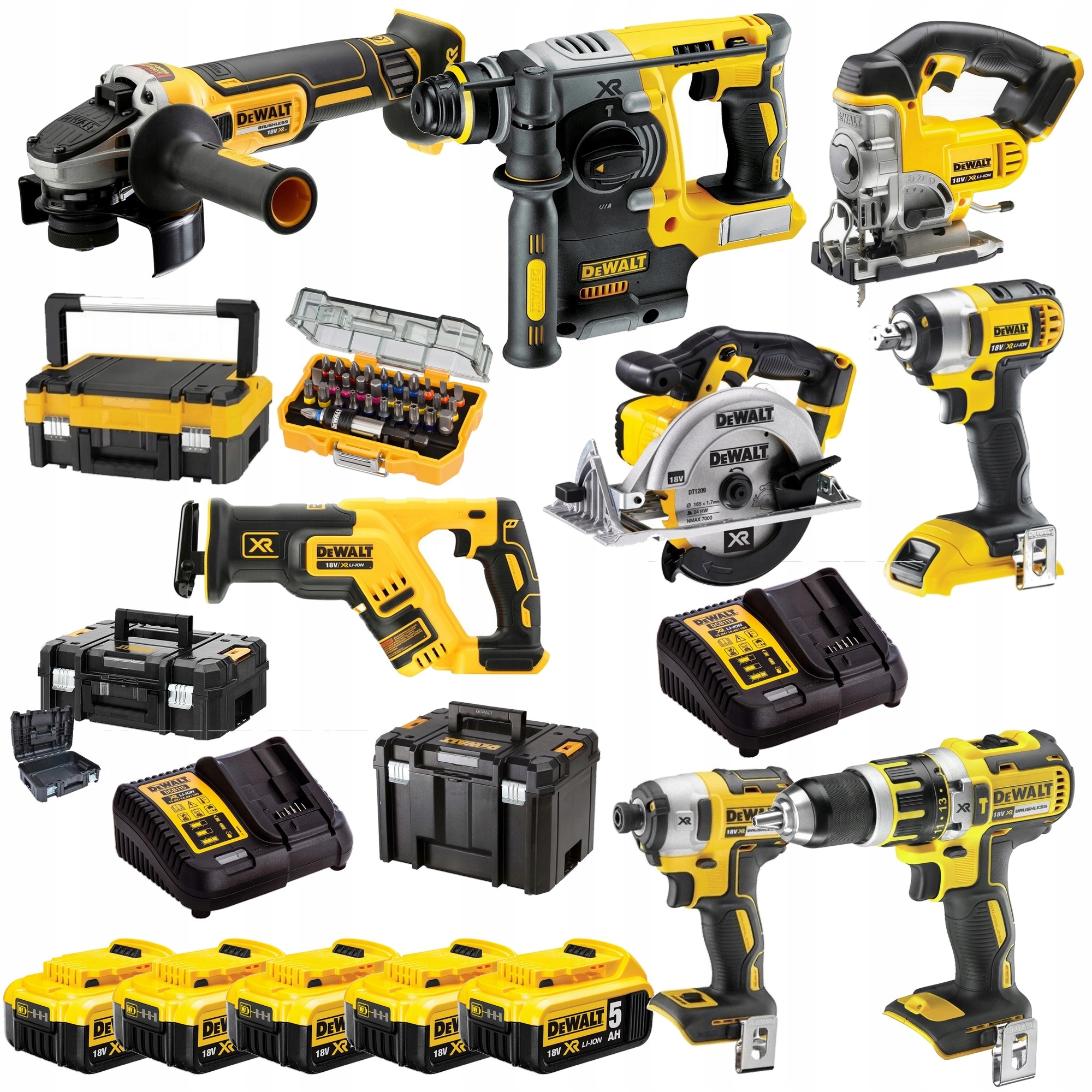 DEWALT SET DCD796 DCS331 DCH273 DCG405 DCS391 DCF887 DCF992 DCS367
