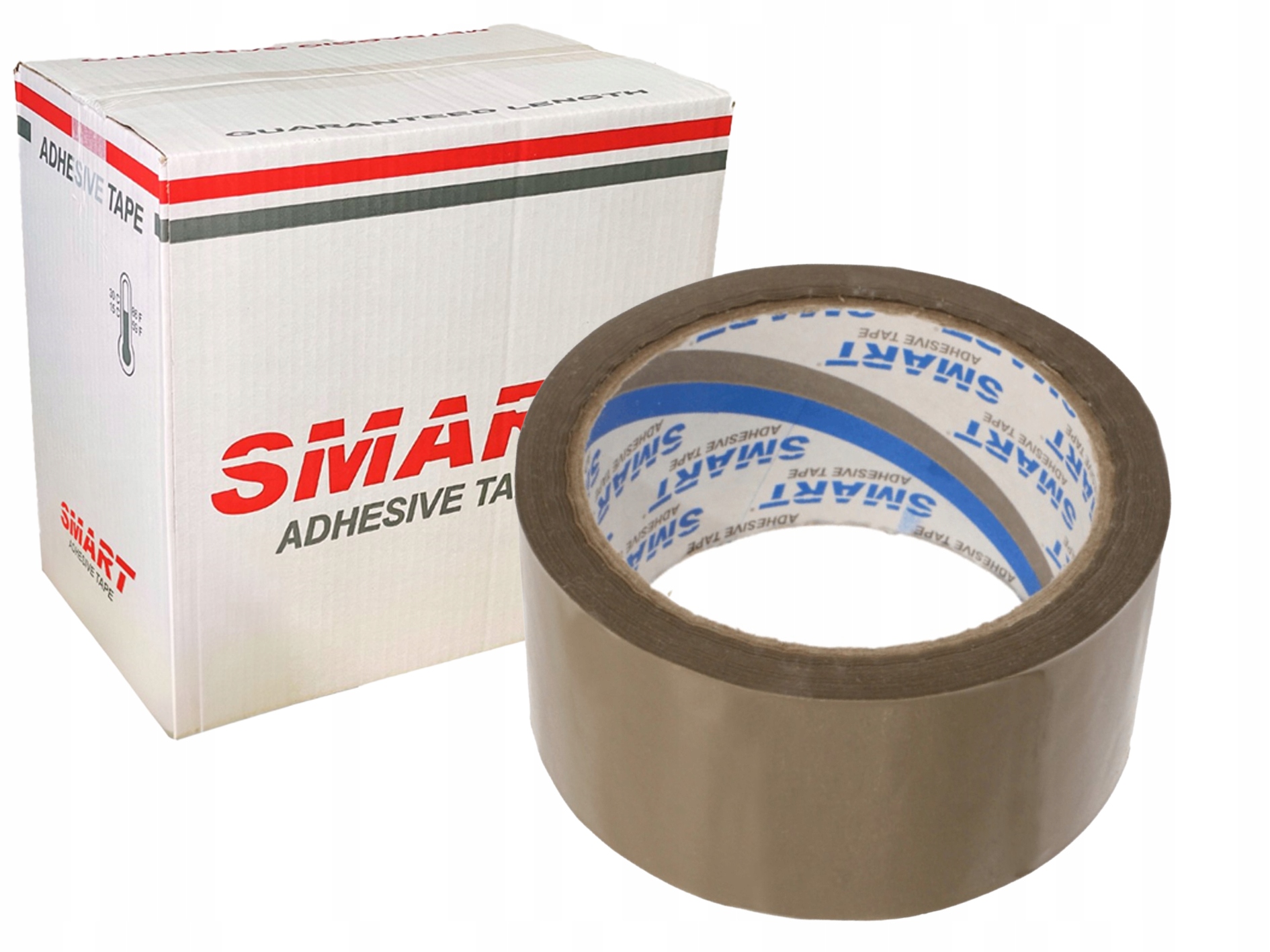 Taśma Pakowa Brązowa Smart 36szt 48/100 Mocna Do Kartonów Akryl