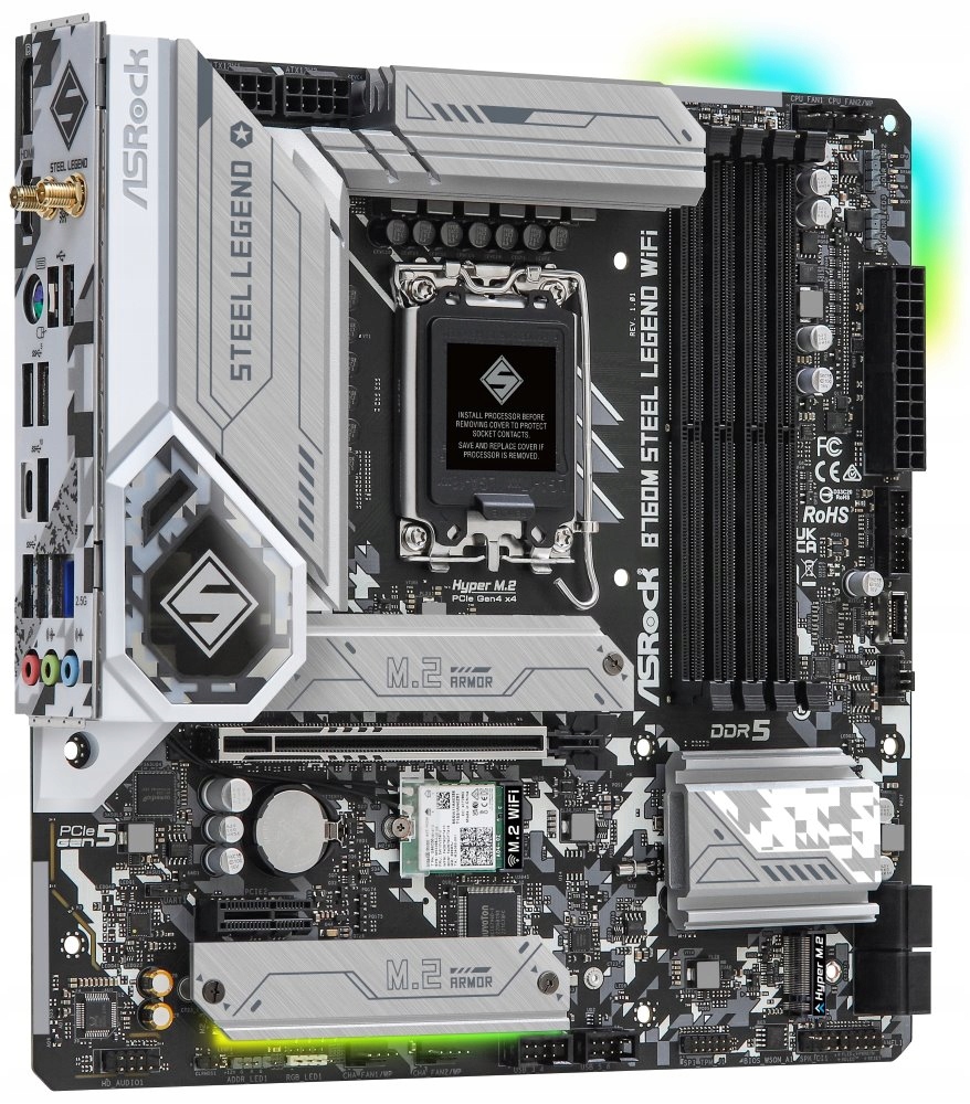 ASRock B760M Steel Legend Wifi Intel B760 LGA1700 4x DDR5 3x M.2