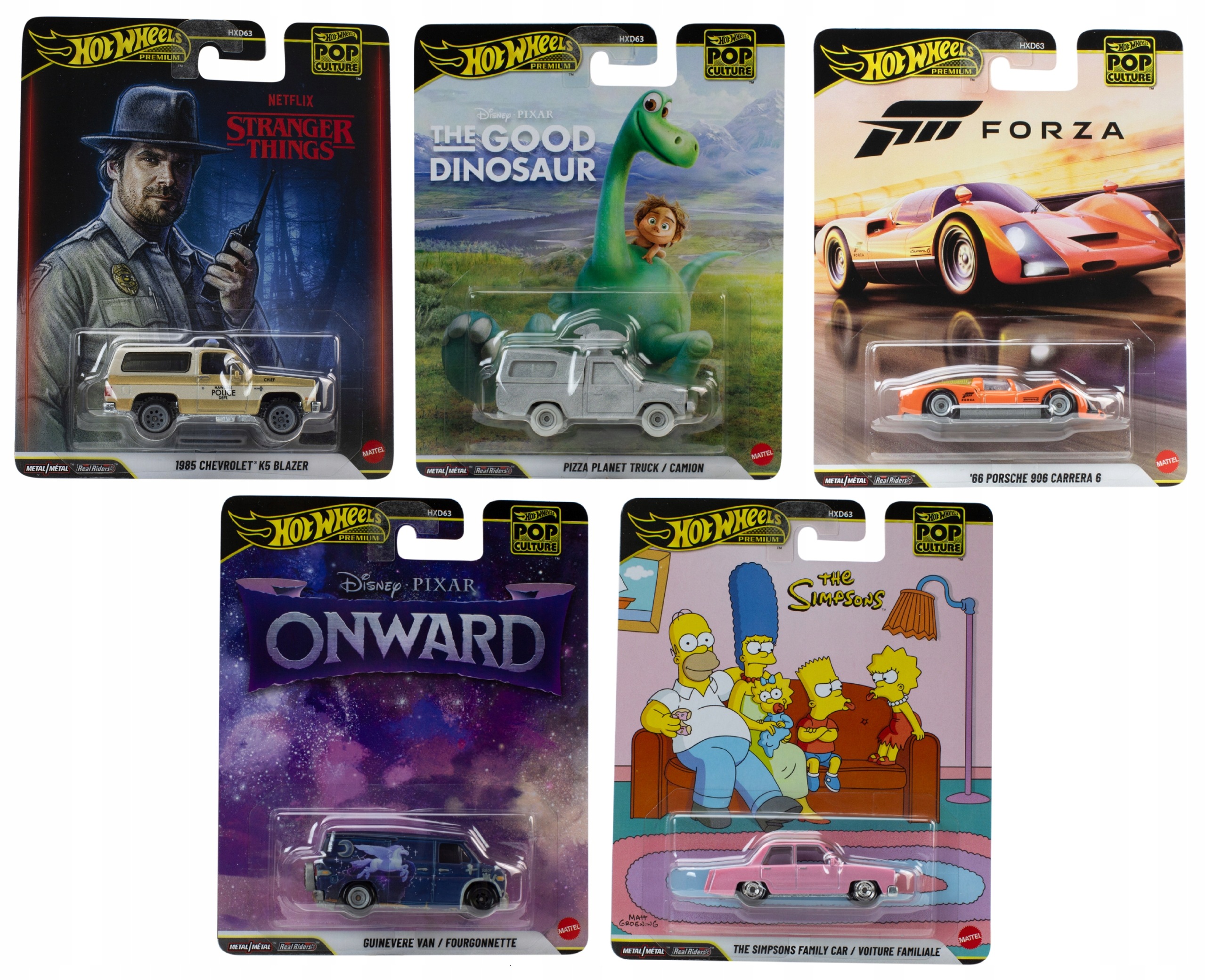 Hot Wheels Premium Pop Culture 4 modele kolekcjonerskie