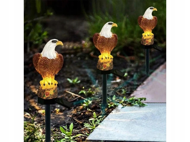 Lampa Solarna do Ogrodu Dekoracja Wbijana LED Odstraszacz Ptaków ORZEŁ Liczba sztuk 1 szt.