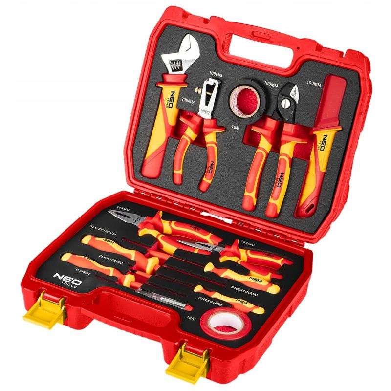 Neo Tools Sada Náradia pre elektrikára 13 ks Kufrík Kliešte Skrutkovače