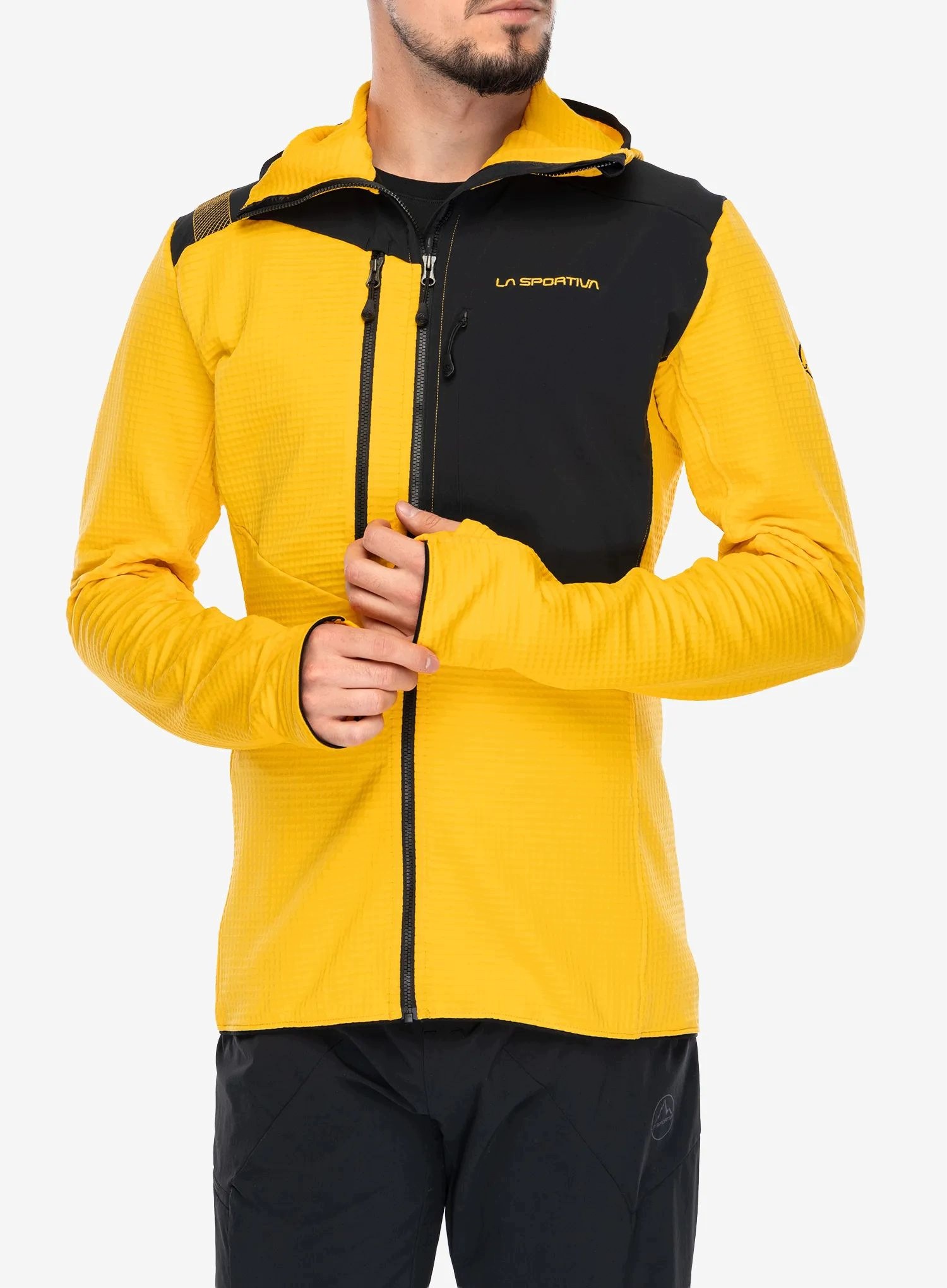 Kurtka polarowa La Sportiva Lucendro Thermal Hoody yellow/black L