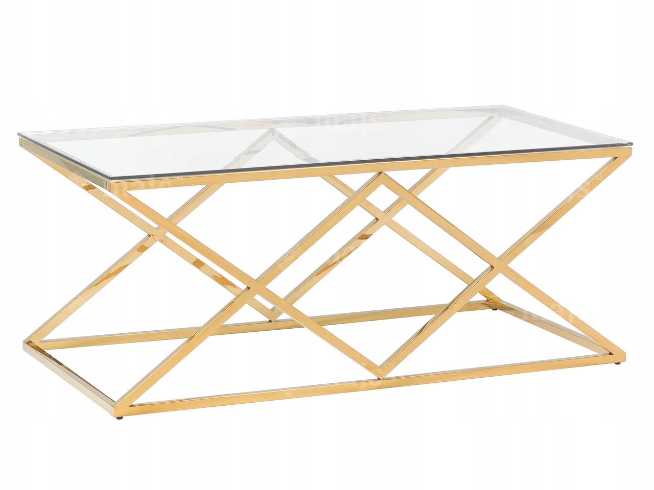 

Metalowy Złoty Stolik Styl Glamour Nowojorski