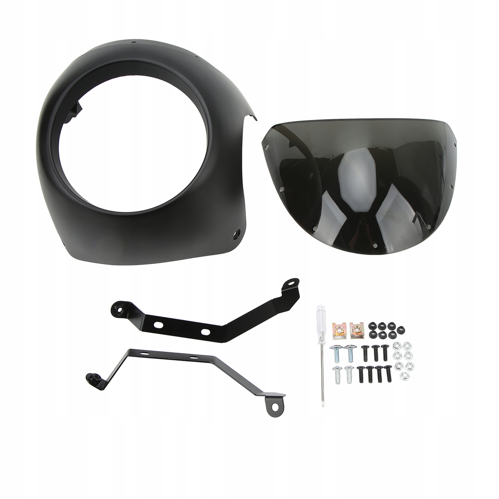 OWIEWKA PRZEDNIA SZYBA UNIWERSALNE DO OKRĄGŁYCH REFLEKTORÓW MOTOCYKLOWYCH Stan opakowania oryginalne