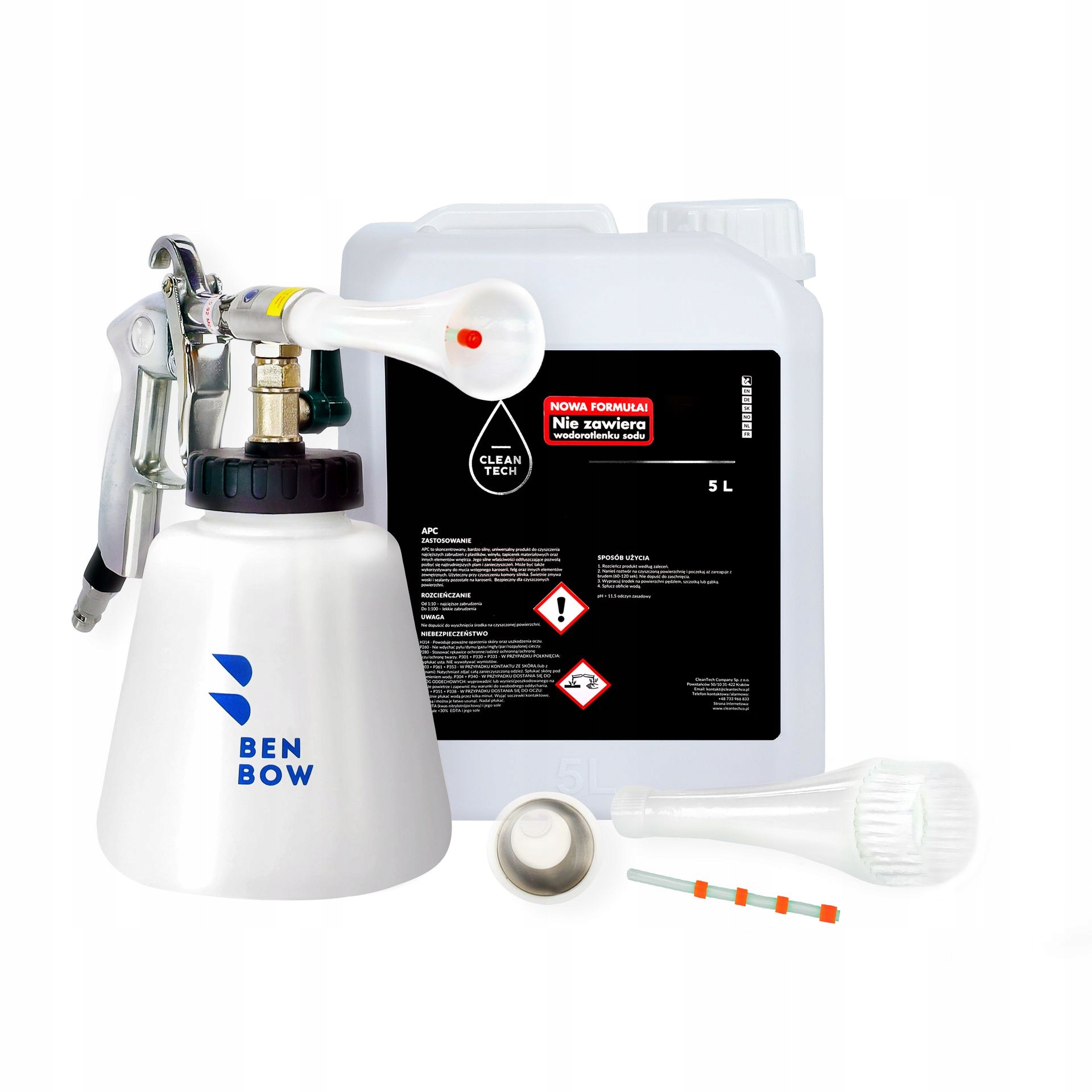 Pistole Na Praní Čalounění Benbow Sada 5 L Apc Metal