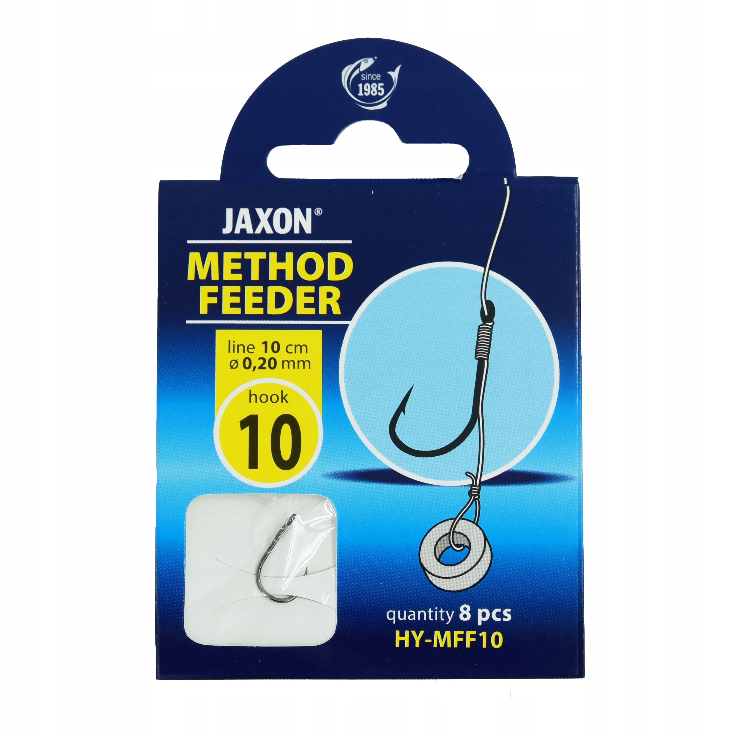 

Hak Jaxon M.feeder+przypon 0.20mm r.10 op/8szt