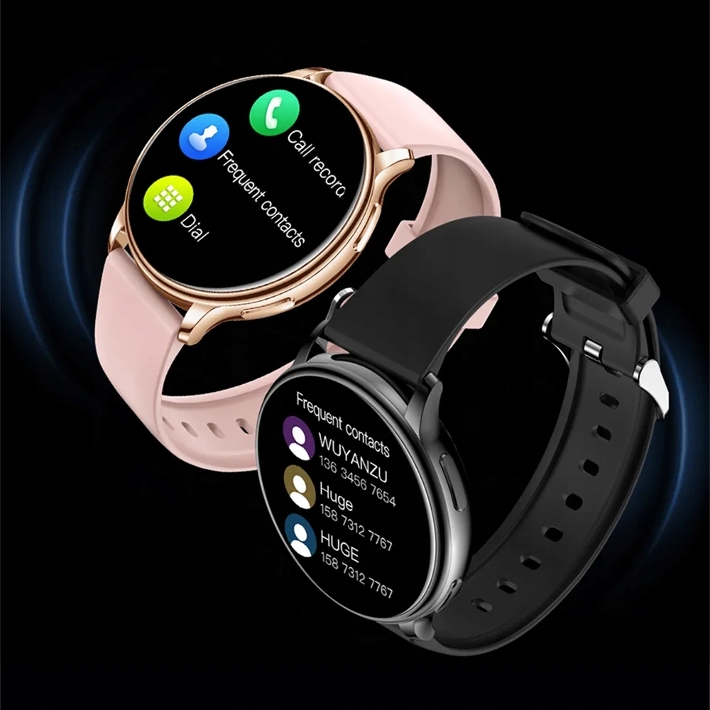 SMARTWATCH ZEGAREK DAMSKI KOBIECY ZŁOTY OKRĄGŁY ROZMOWY SPORT Puls PL MENU Marka Inna