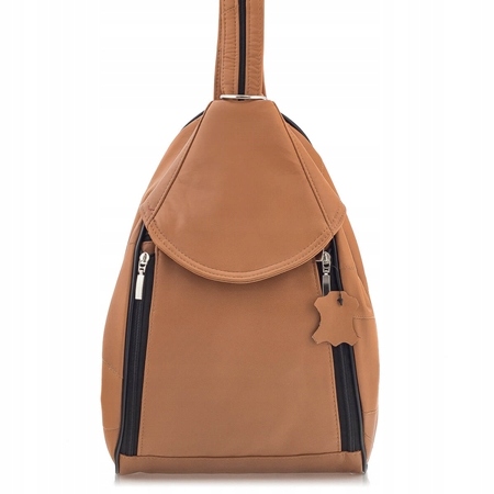 Batoh Dámský Kožený Elegantní Hnědý Pravá Kůže Rene Belveder
