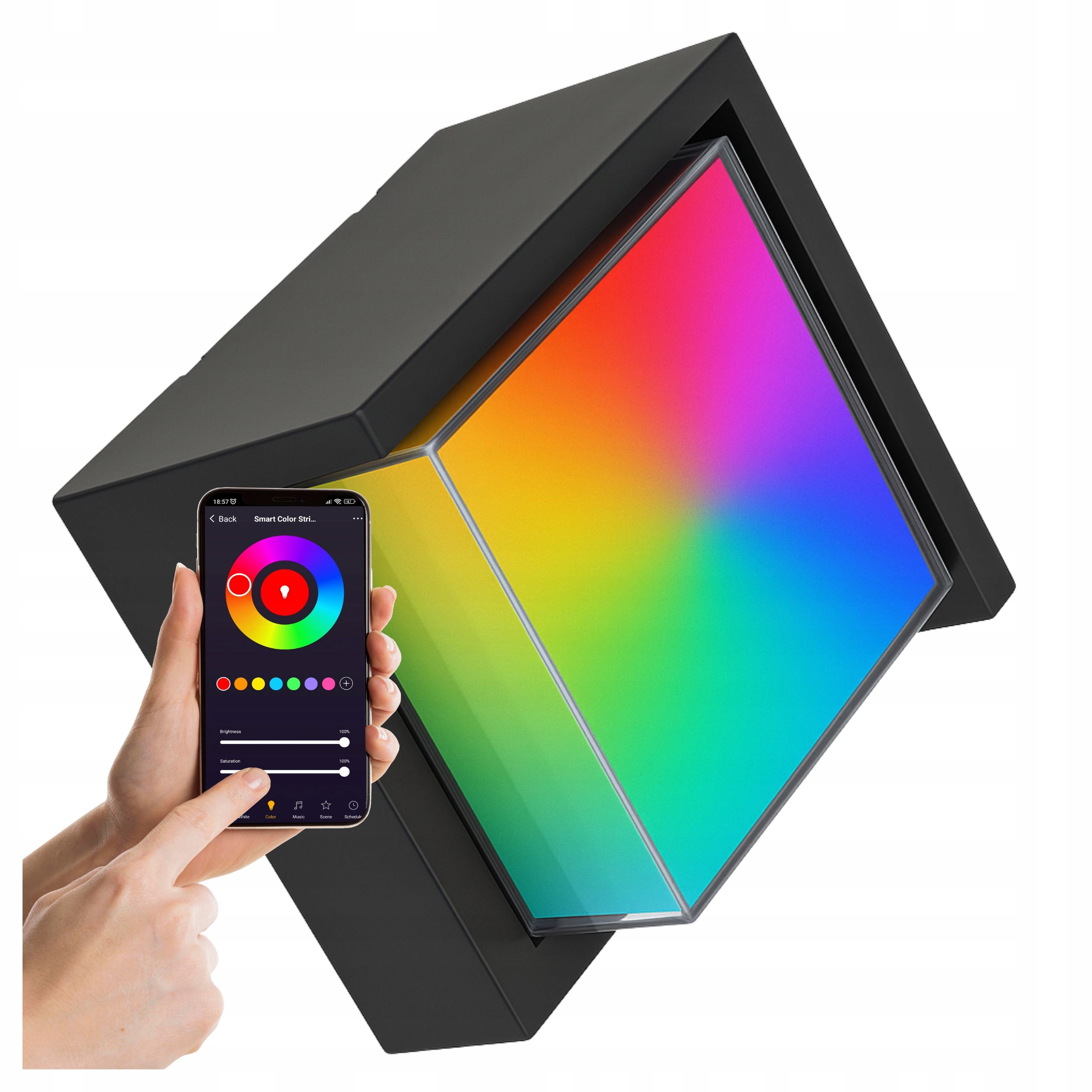 Led nástěnná lampa před domem Fasádní nástěnné svítidlo Smart Aplikace různé barvy