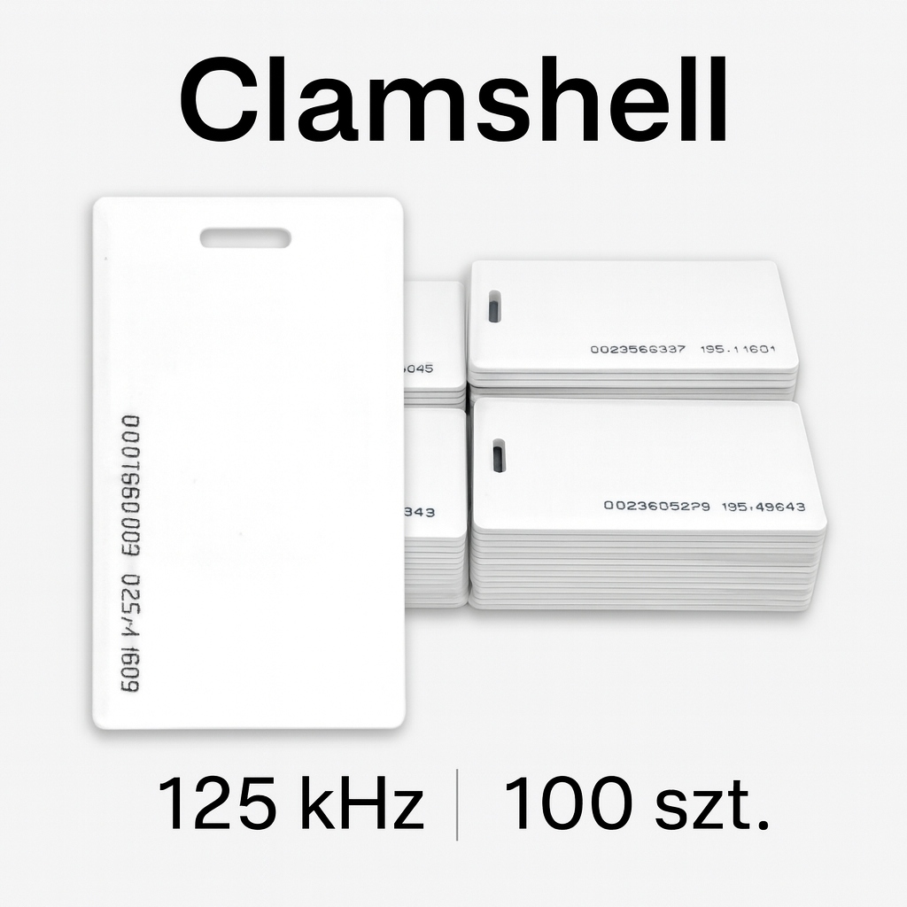 Sada Rfid karet 125kHz EM4100 Iso Unique Mia EMK2 1,8mm Clamshell 100 ks