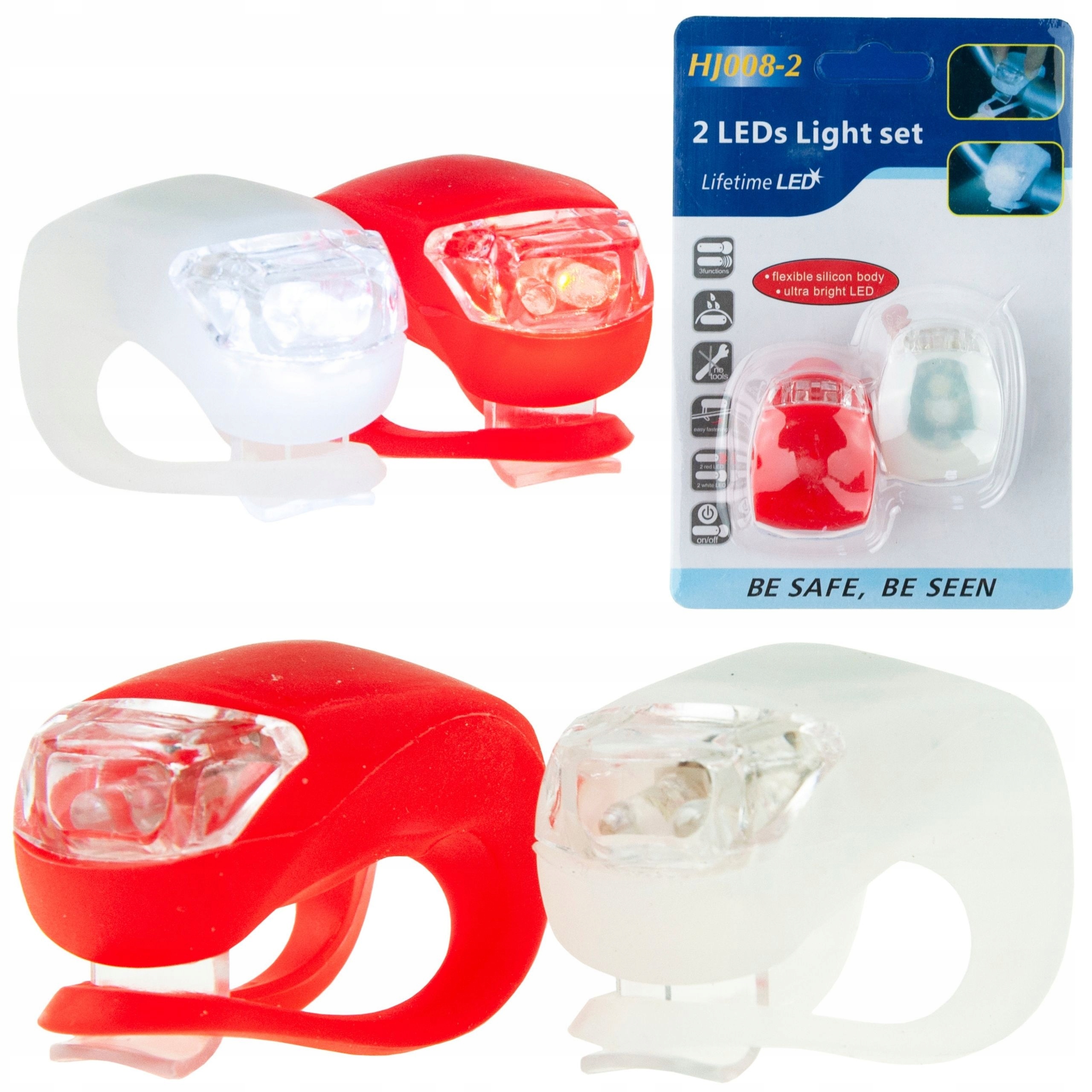 

Lampki rowerowe Lampka Rowerowa Led Przód Tył 2SZT