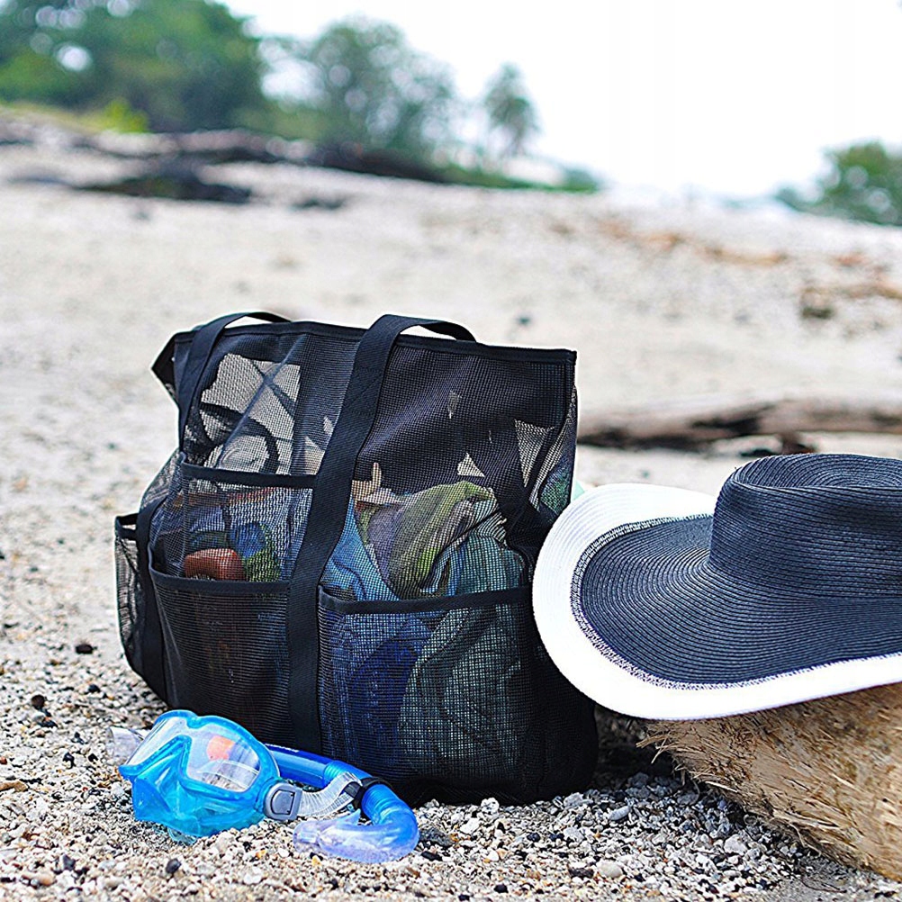 TORBY NA ŻYWNOŚĆ ZEWNĘTRZNE Z SIATKI NA RAMIĘ Materiał dominujący nylon