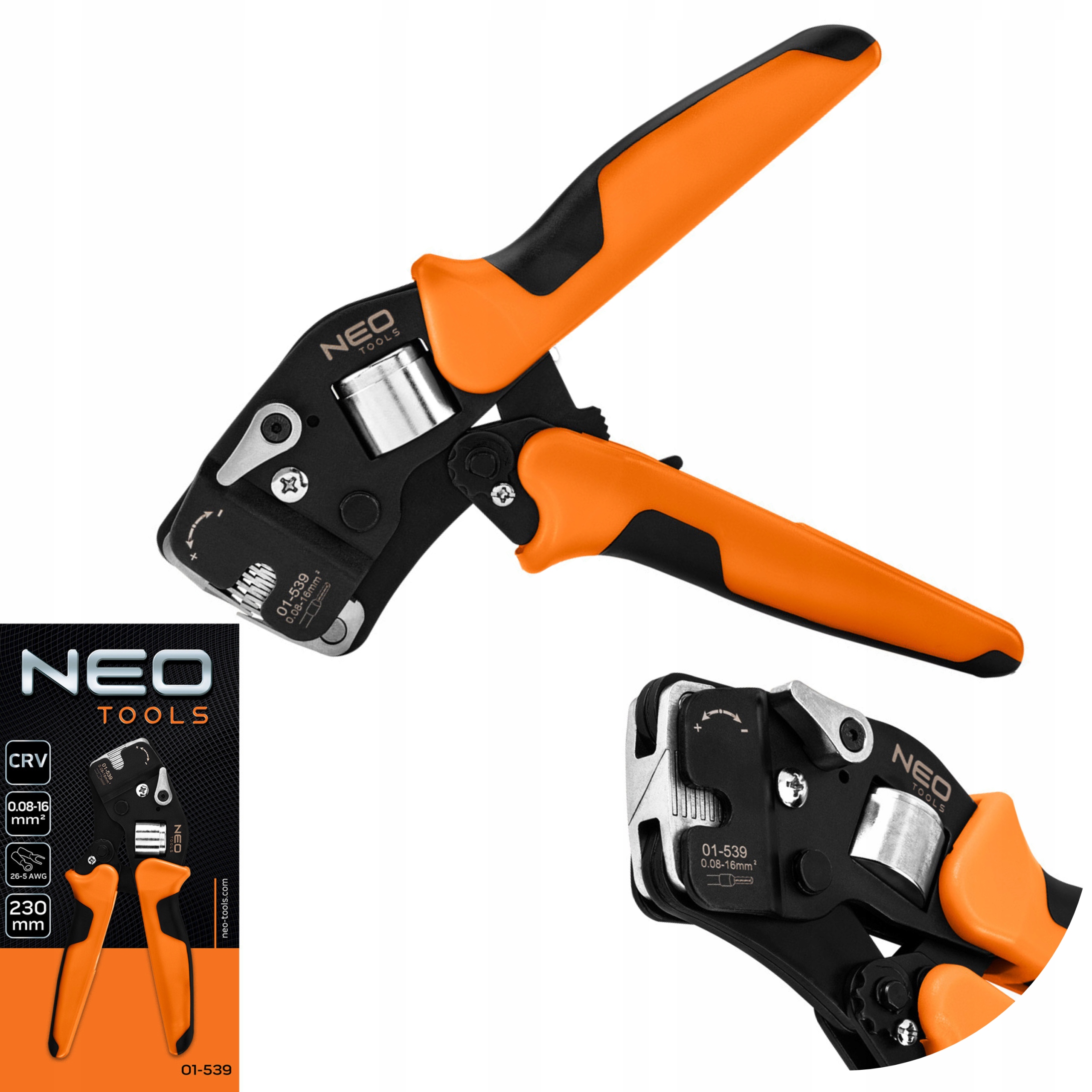 NEO SZCZYPCE DO KOŃCÓWEK TULEJ CRV 230MM 0.08-16