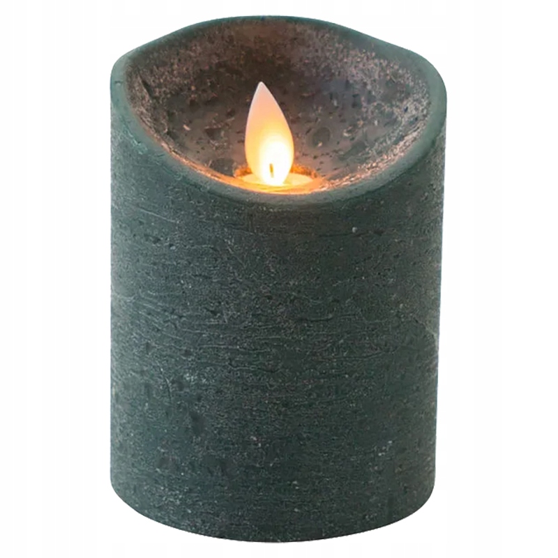 

Świeca woskowa Led Antyczny zielony 10cm