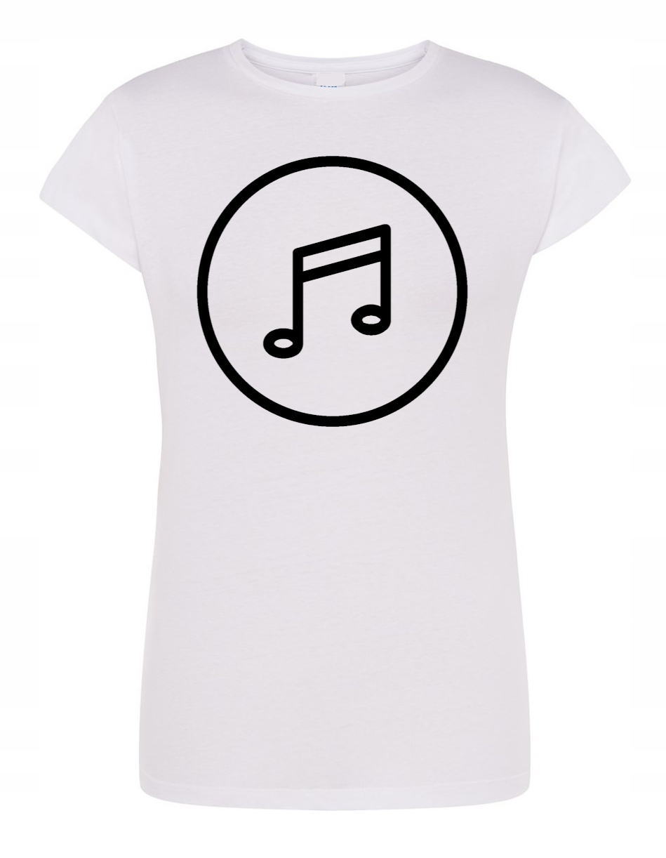 

T-Shirt muzyczny nadruk Nuta Muzyka r.S