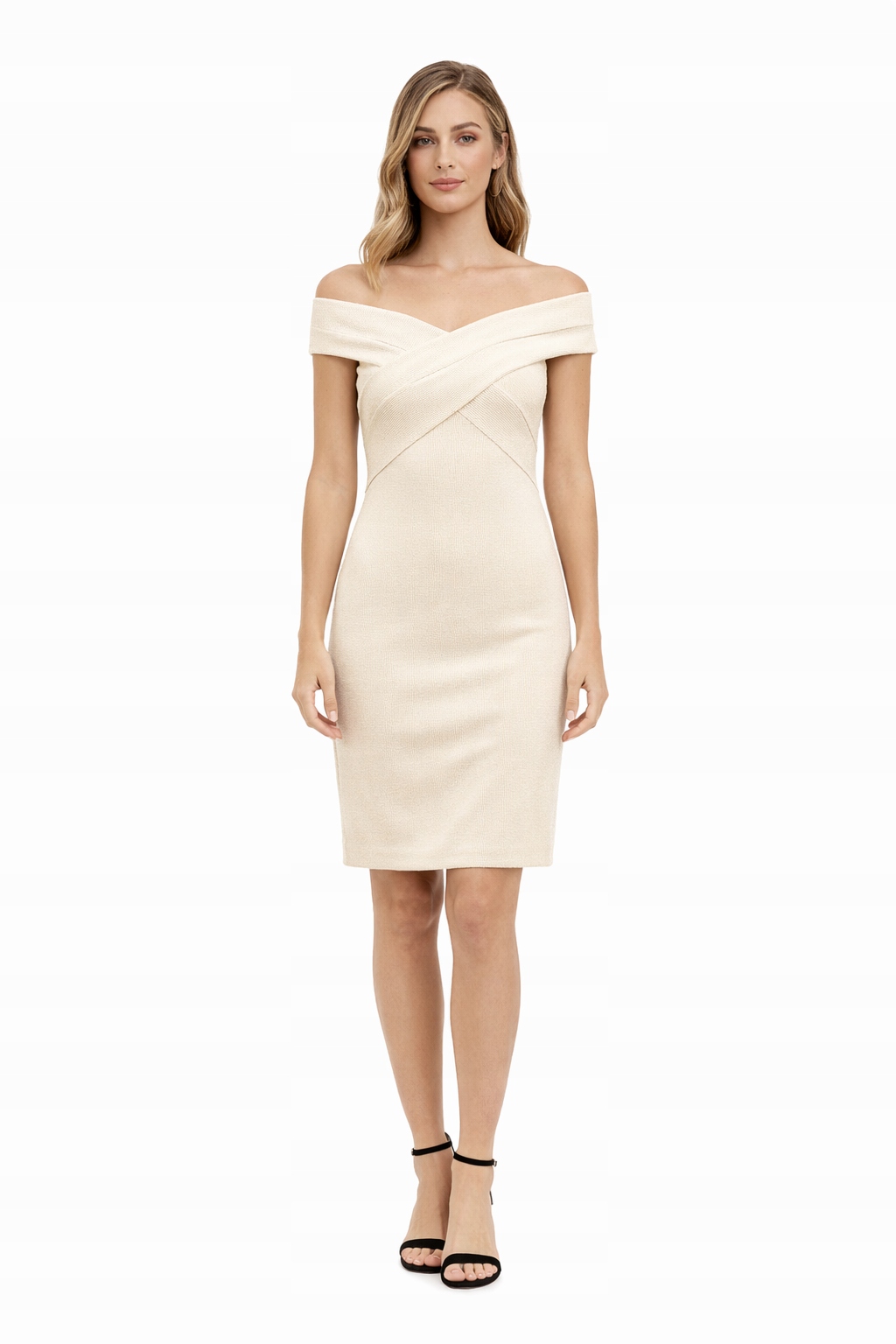 Ralph Lauren Krémová Šaty Se Španělským Výstřihem 36 I4C