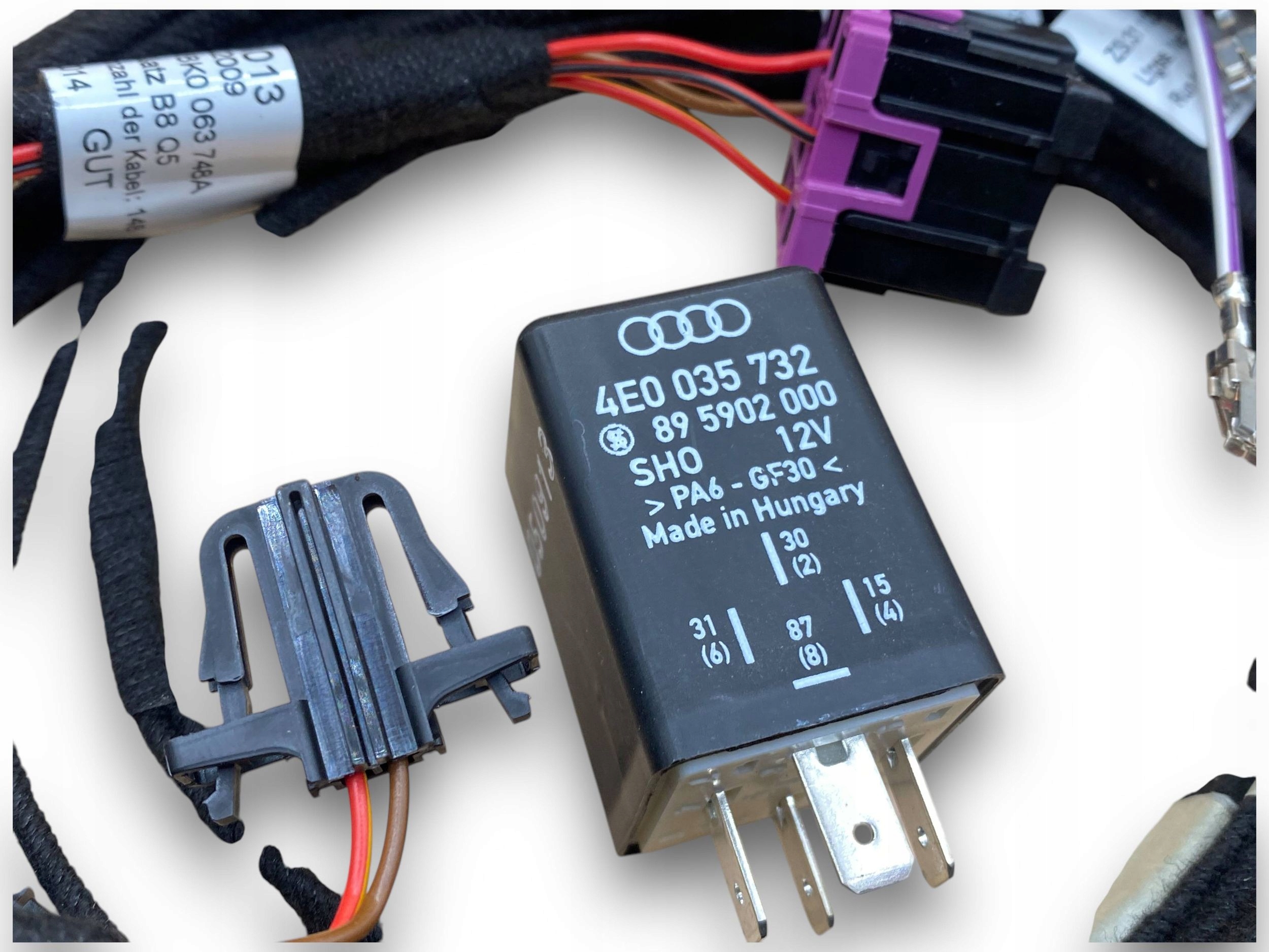 Relè GLOWNE Adattatore 4E0035732 AUDI Q7 4L + cablaggio elettrico $J
