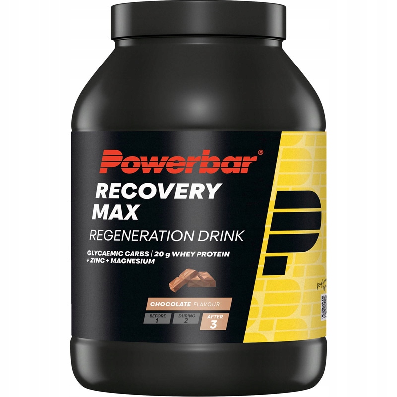 PowerBar Recovery Max 1144g Sacharidy Zinek Hořčík Aminokyseliny Bílkoviny