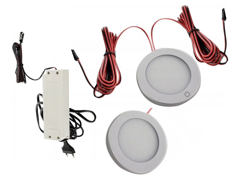 Sada Led podskříňkové lampy na dotyk napájecí adaptér