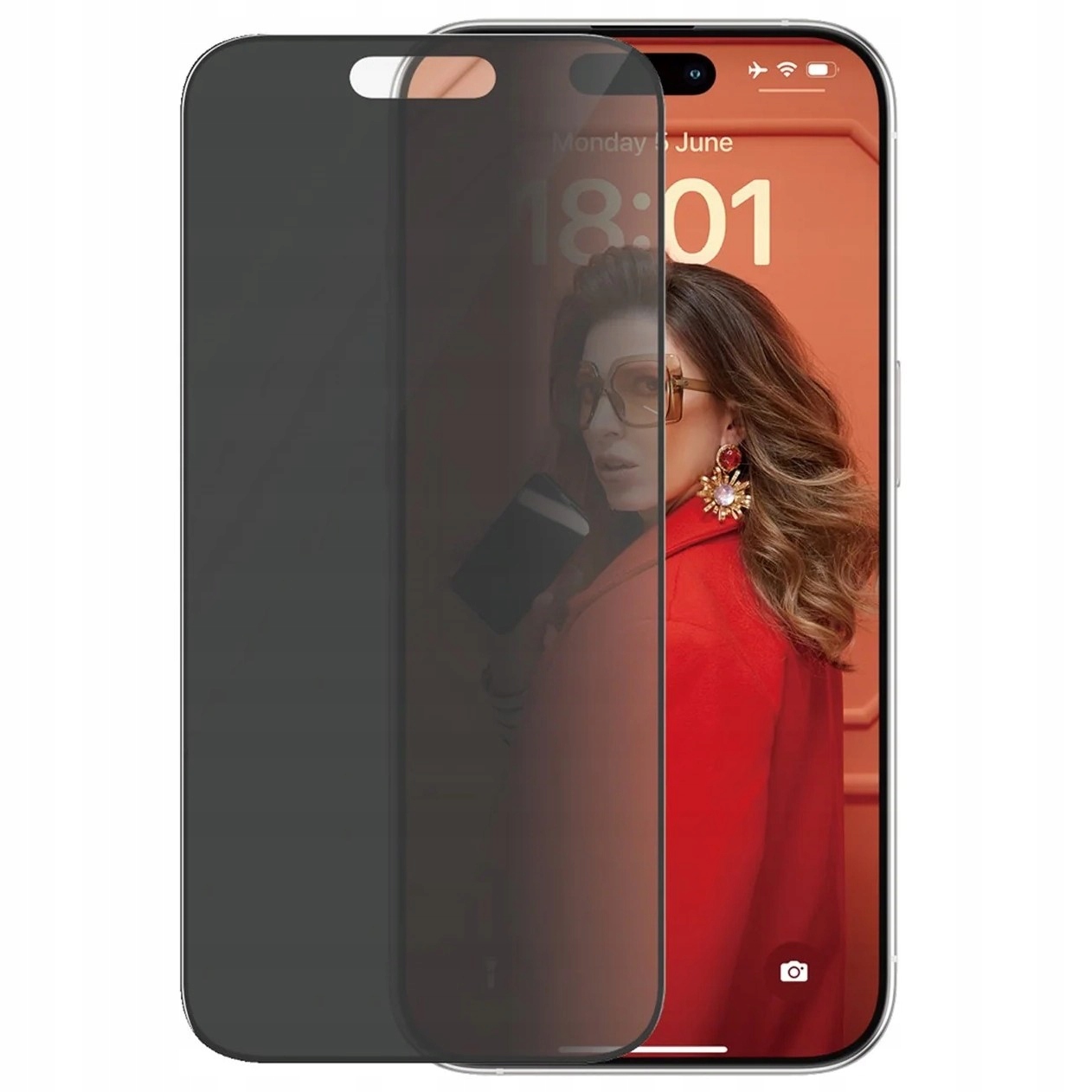 Sklo s privátním filtrem pro iPhone 15 Pro, PanzerGlass