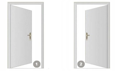 DRZWI ZEWNĘTRZNE DWUSKRZYDŁOWE PEŁNE LAK DUO GR.55 Strona lewe