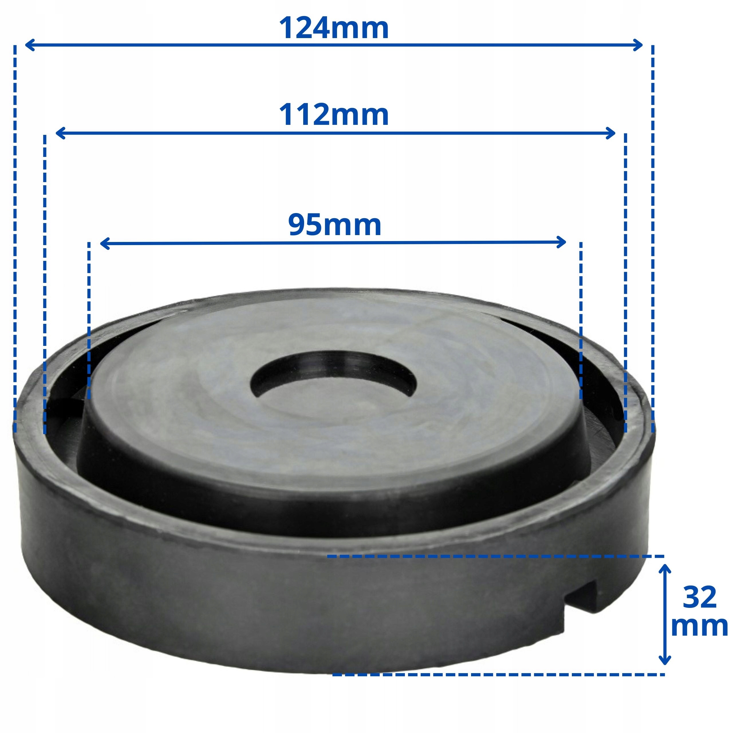 CAPAC DE CAUCIUC PROTECȚIE PENTRU CRIC AUTO JACK FROG 3T marca Verda