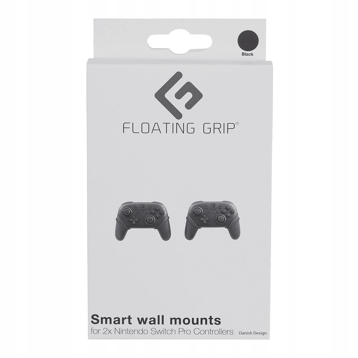 NINTENDO SWITCH PRO CONTROLLER WALL MOUNT BY FLOATING GRIPŽ, BLACK
