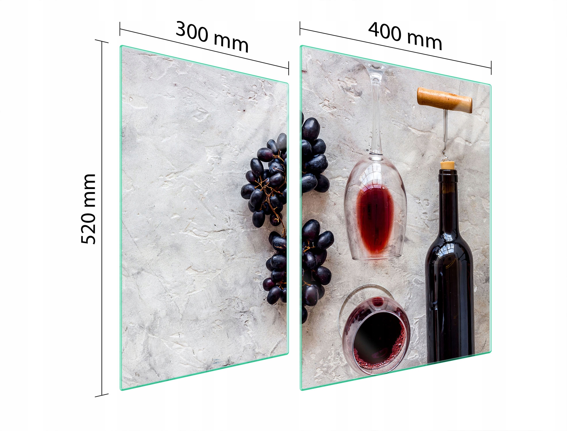 Skleněná Ochranná Deska Na Sporák 70x52 Víno Tvrzené Sklo