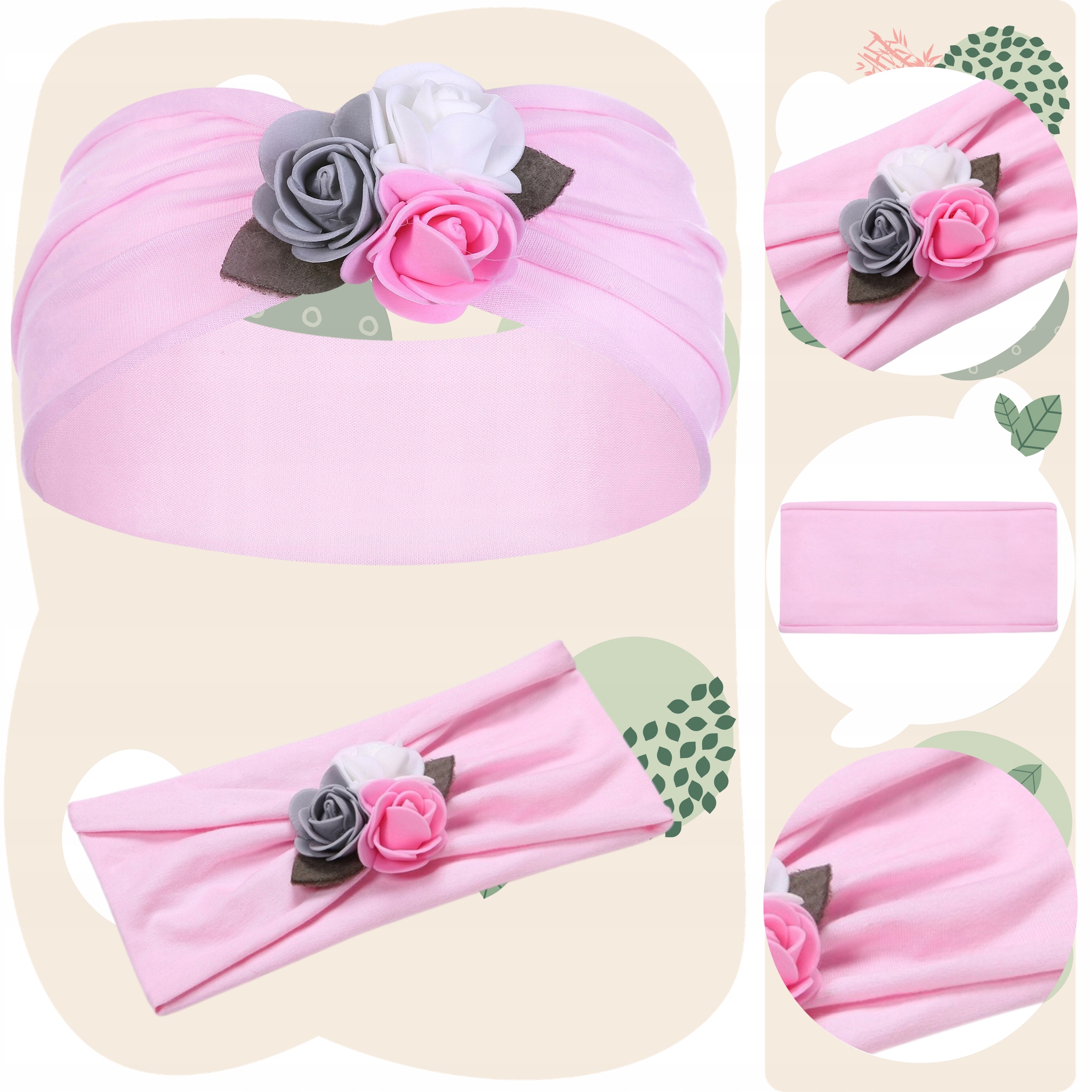 SZEROKA OPASKA DZIECIĘCA TURBAN R.36/46 Kod producenta E-89