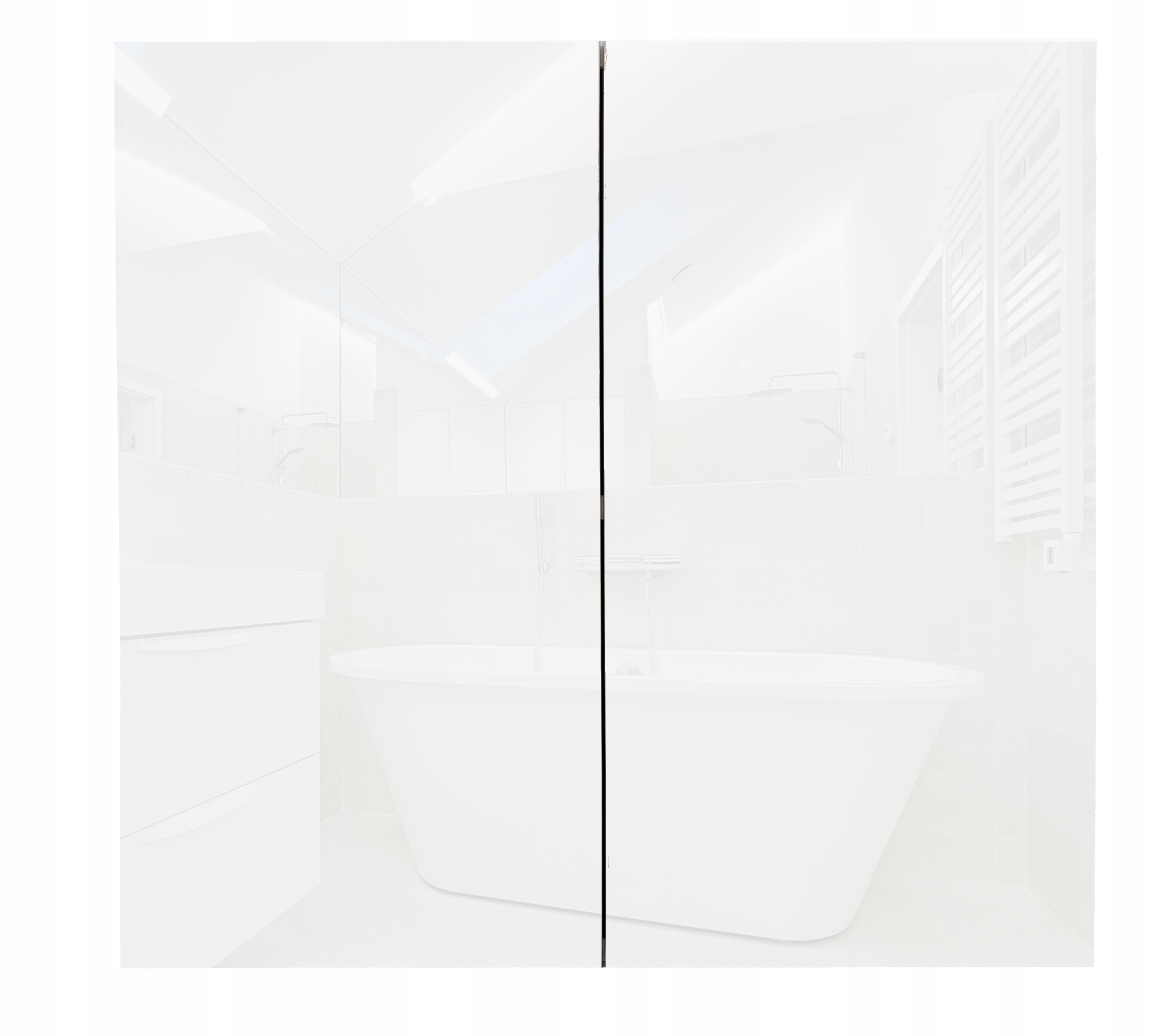 Koupelnová skříňka 70 x 60 cm Bílý Lesk bílá závěsná do koupelny