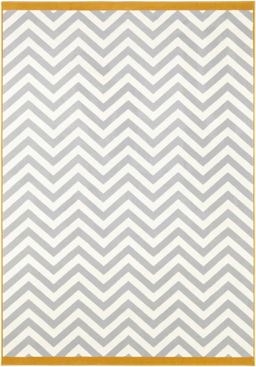 Moderný krémovo-šedooranžový koberec do obývačky, mäkký vlas 160 x 230 cm